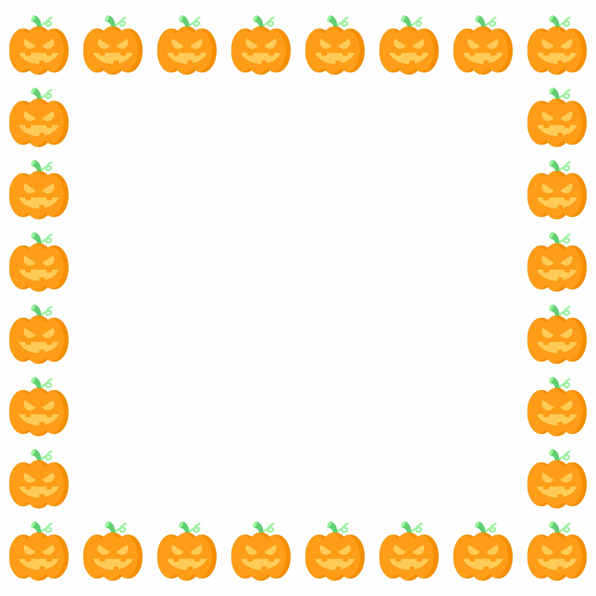 Printable Halloween Pumpkin Border Clipart