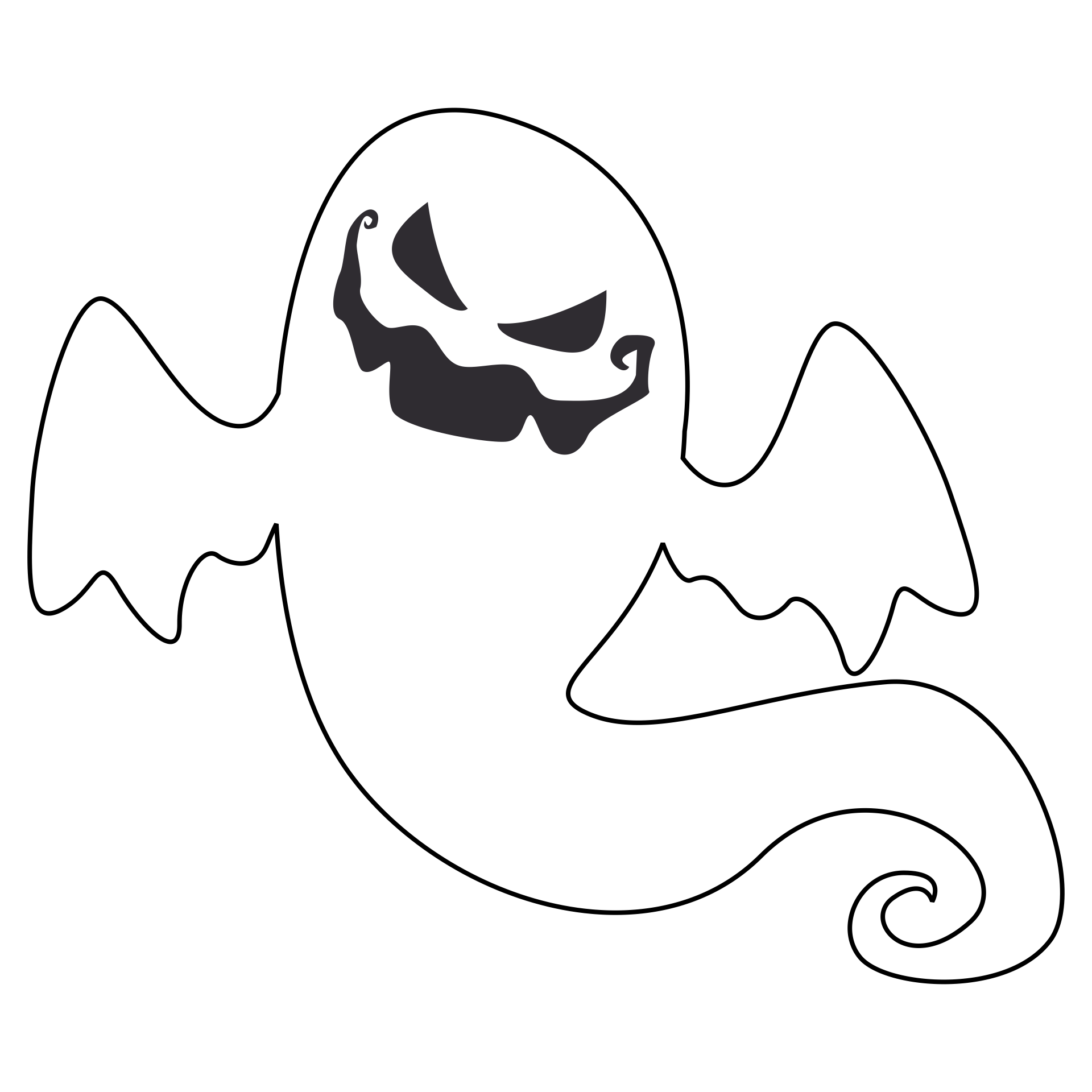 Scary Ghost Coloring Pages