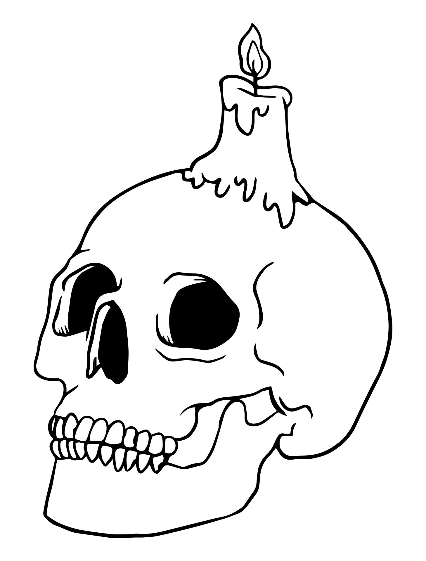Skull Halloween Coloring Pages