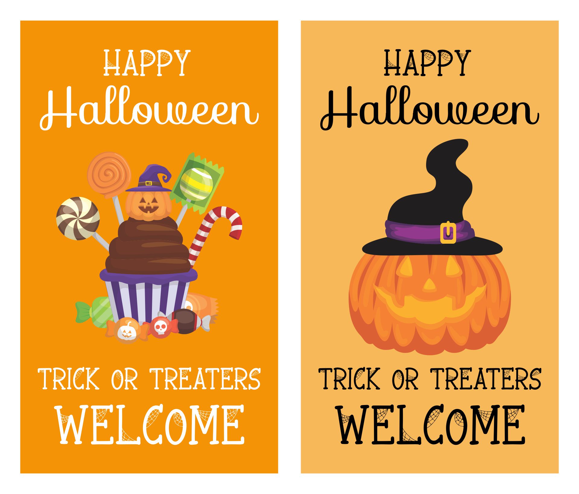 Trick Or Treaters Welcome Sign Printable