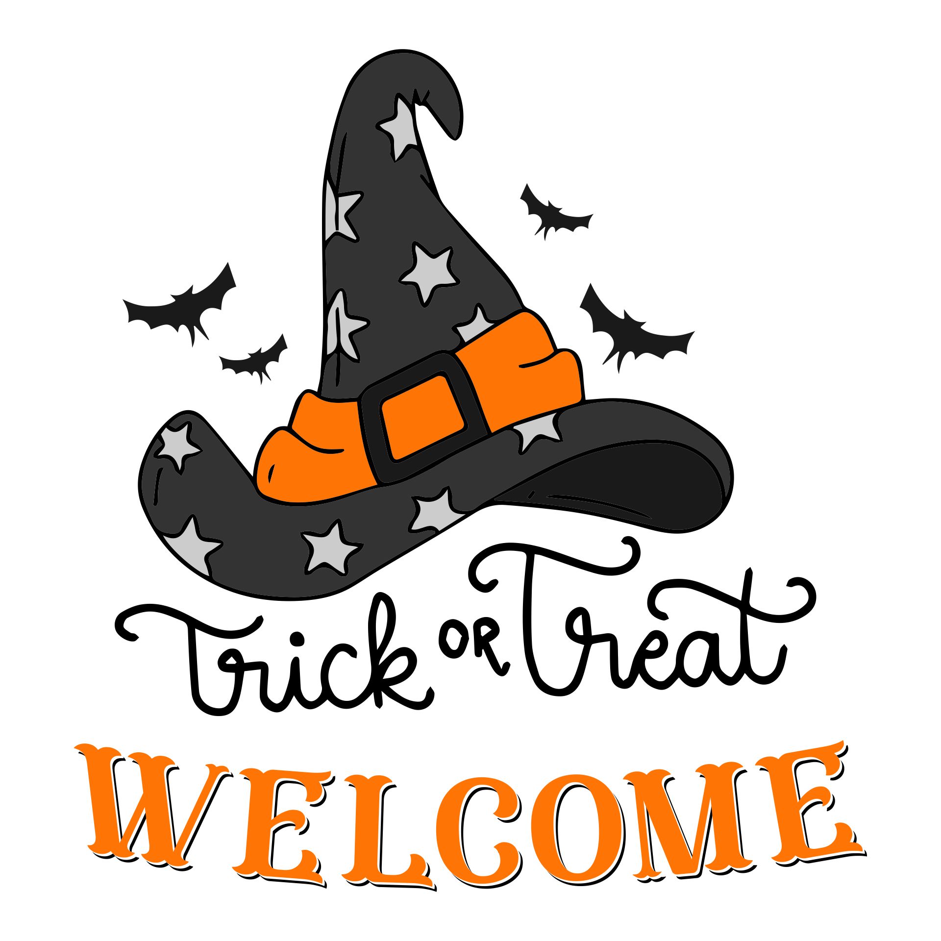 Welcome Trick Or Treat Sign Halloween Printable Decorations