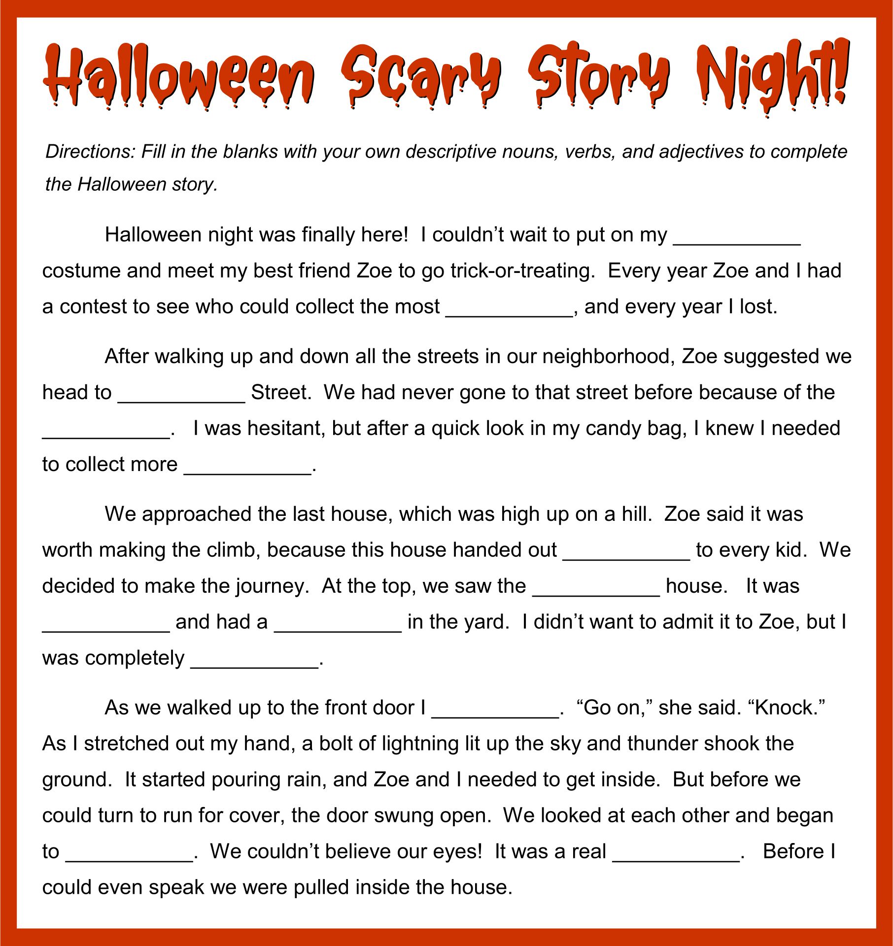 A Scary Halloween Story