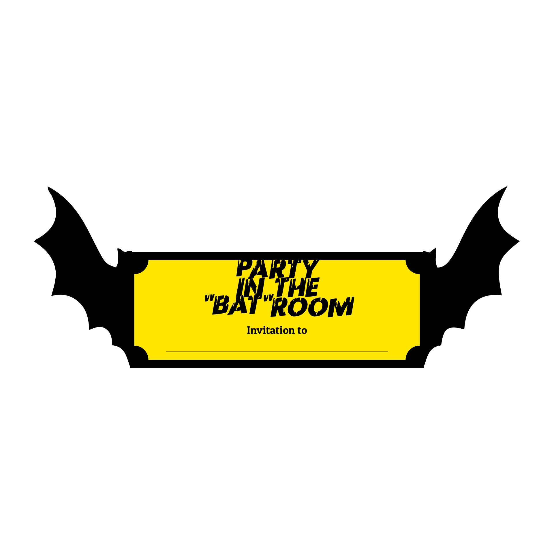 Bat Halloween Party Invitation