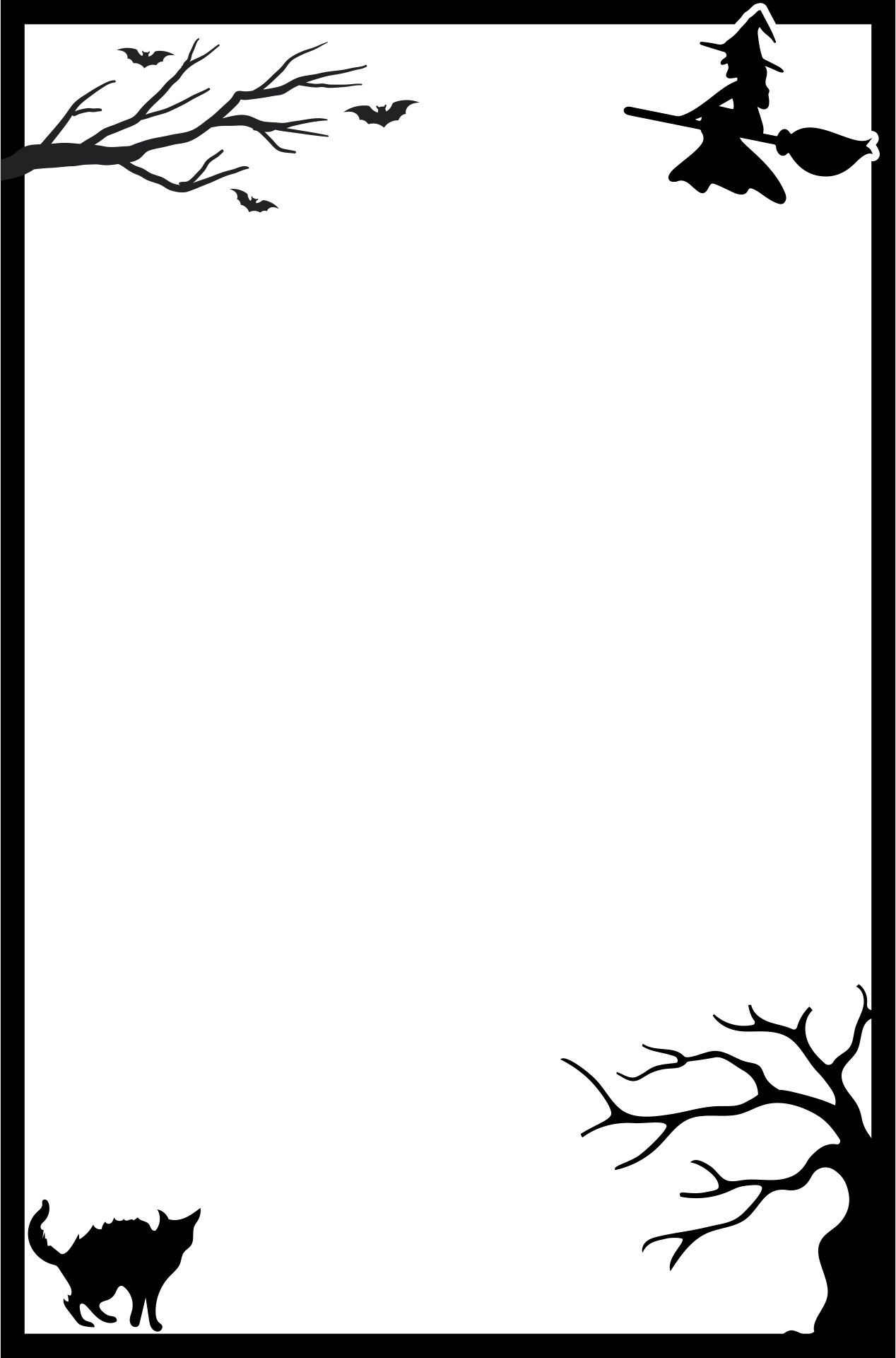 Clipart Black And White Download Of Halloween Borders