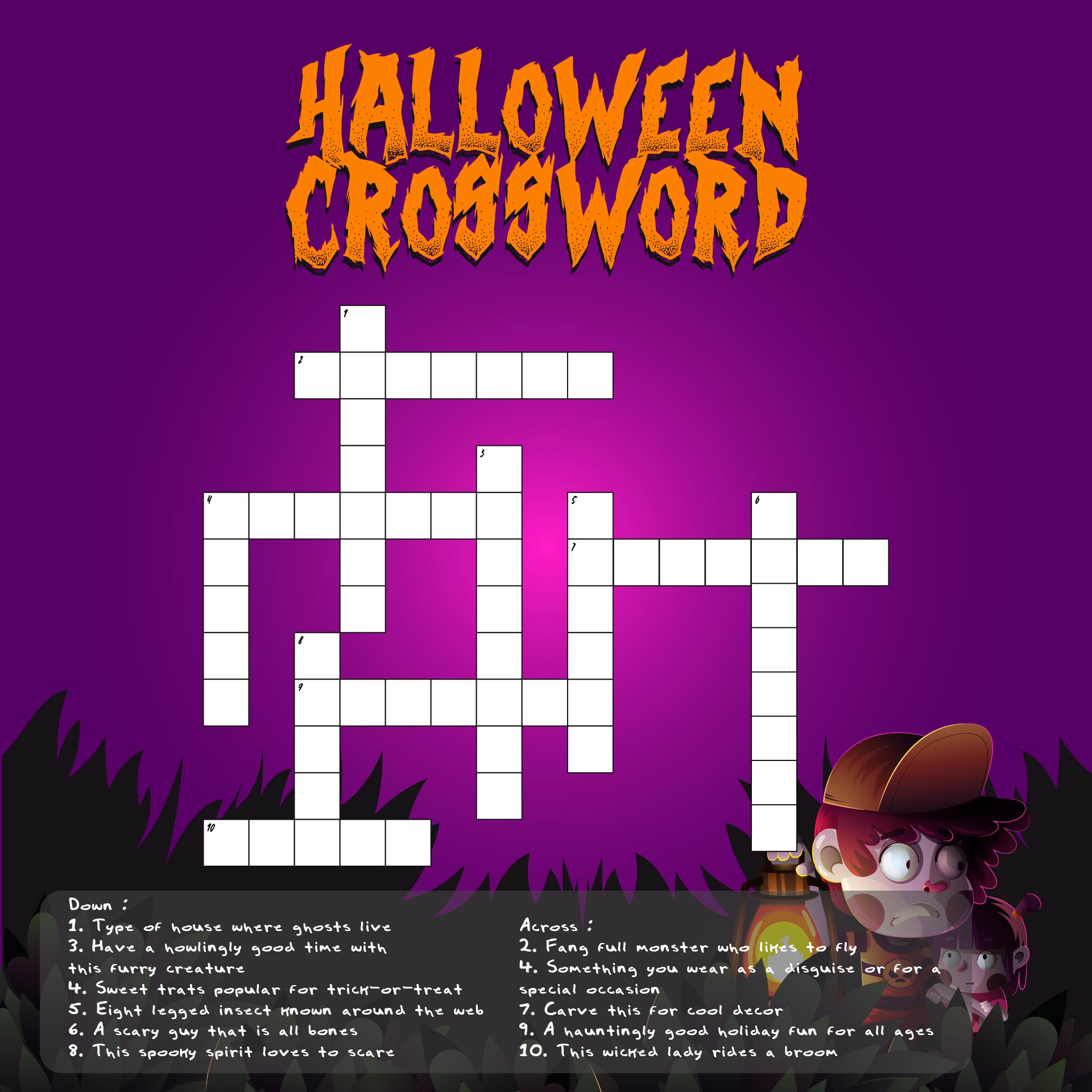 Easy Kids Crossword Puzzles