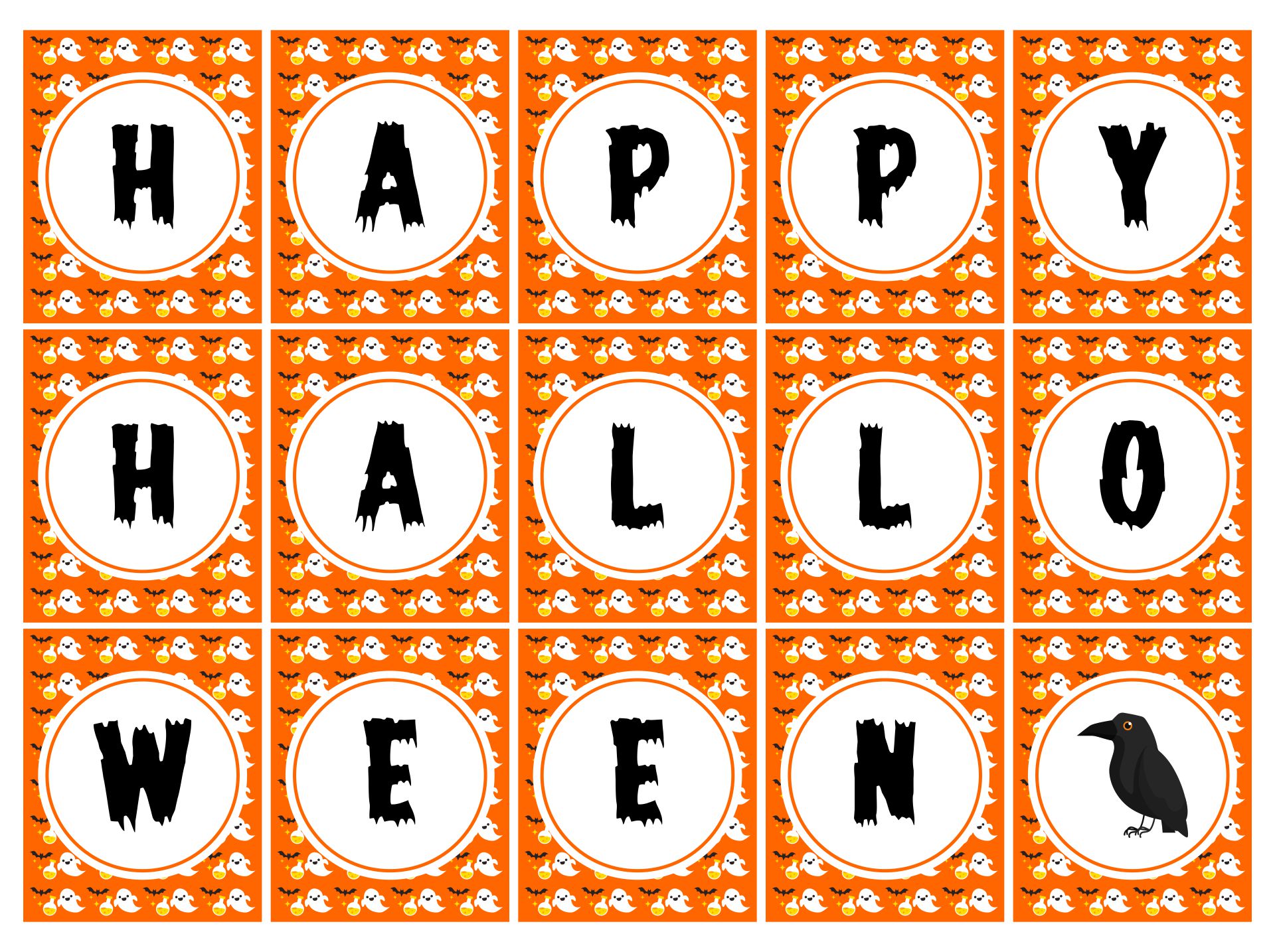 Free Easy To Print & Cut Halloween Party Decorations
