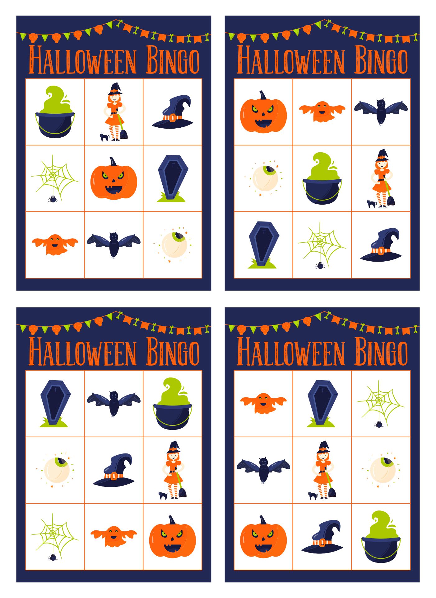 Free Printable Halloween Bingo Game
