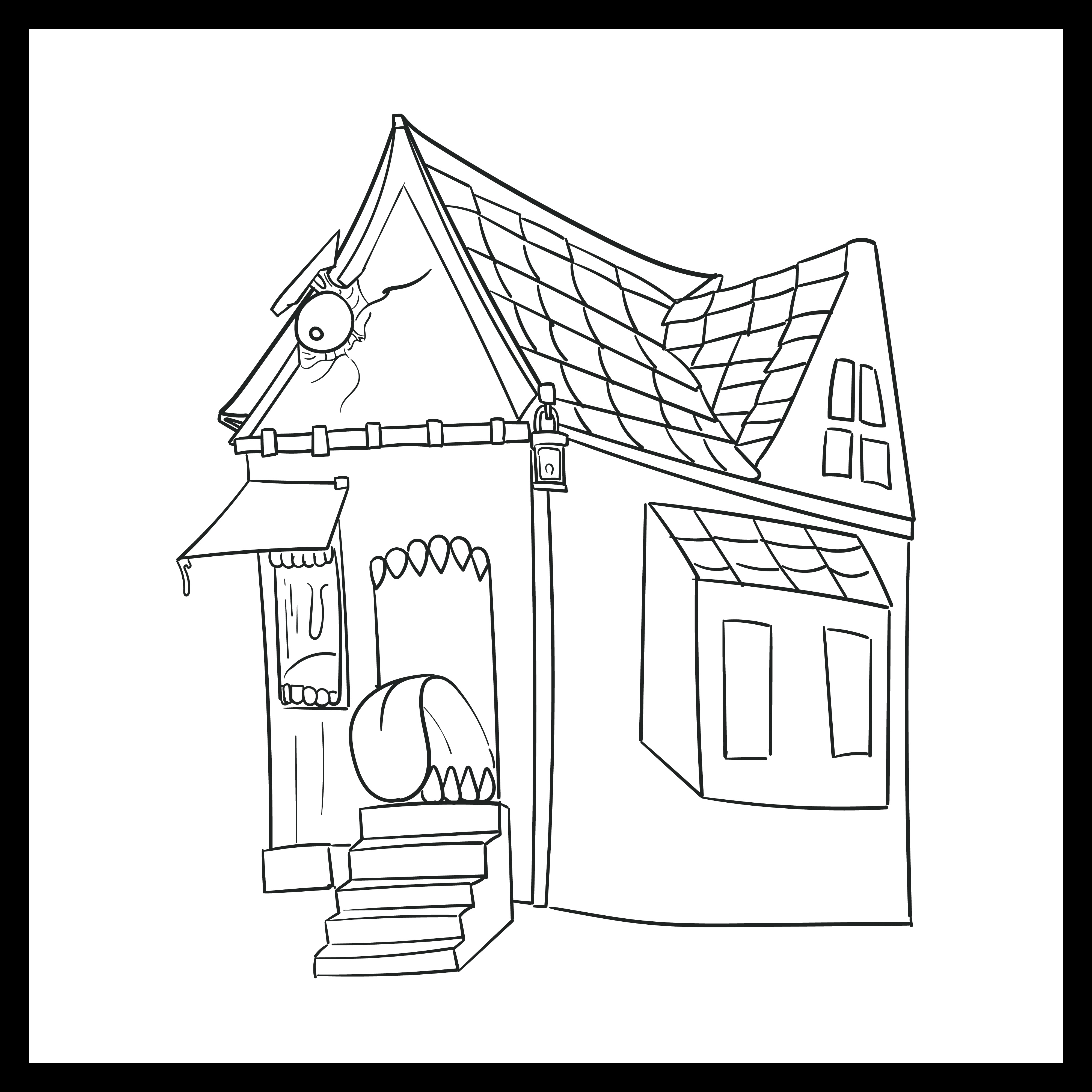 Free Printable Halloween Coloring Pages Haunted House