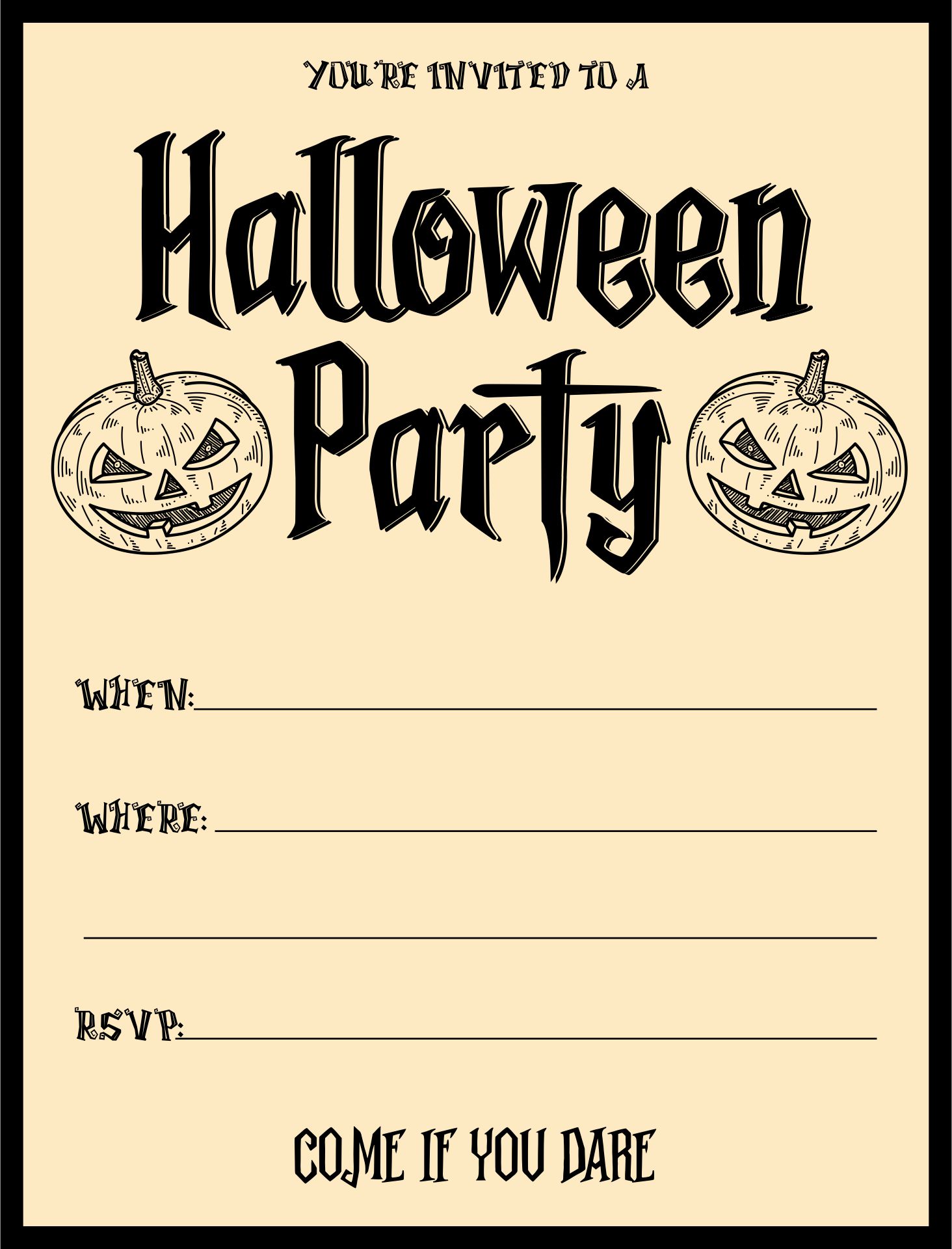 Free Printable Halloween Party Invitations For Adults