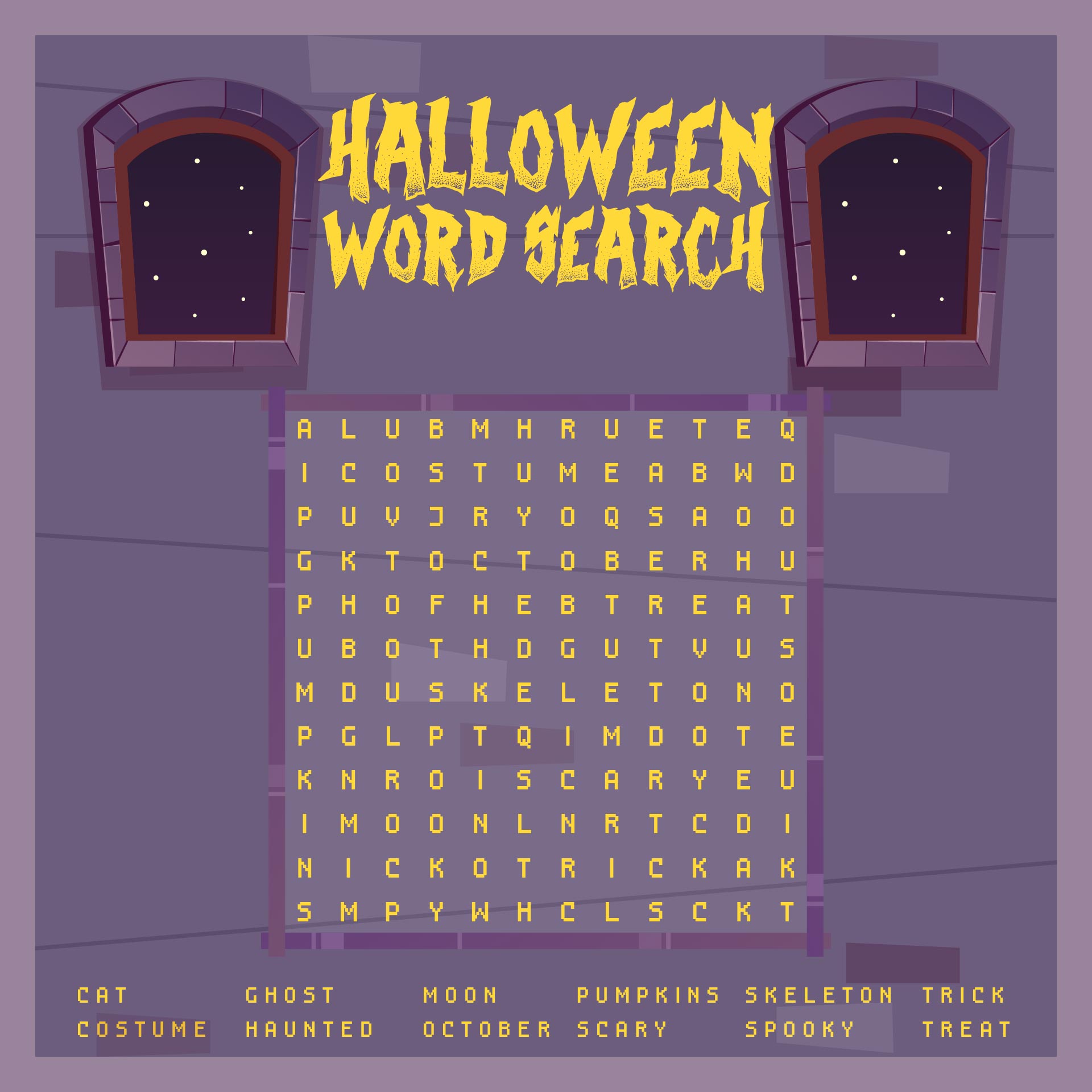 Free Printable Halloween Word Search Puzzles For Adults