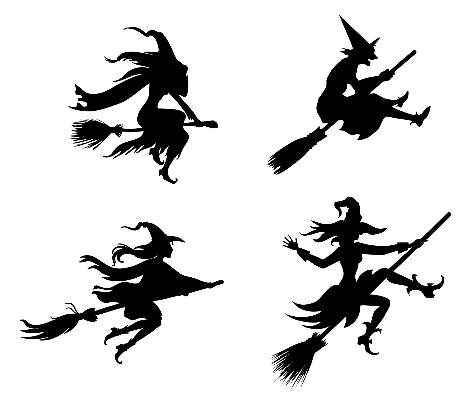 Free Printable Witch Silhouette For Halloween