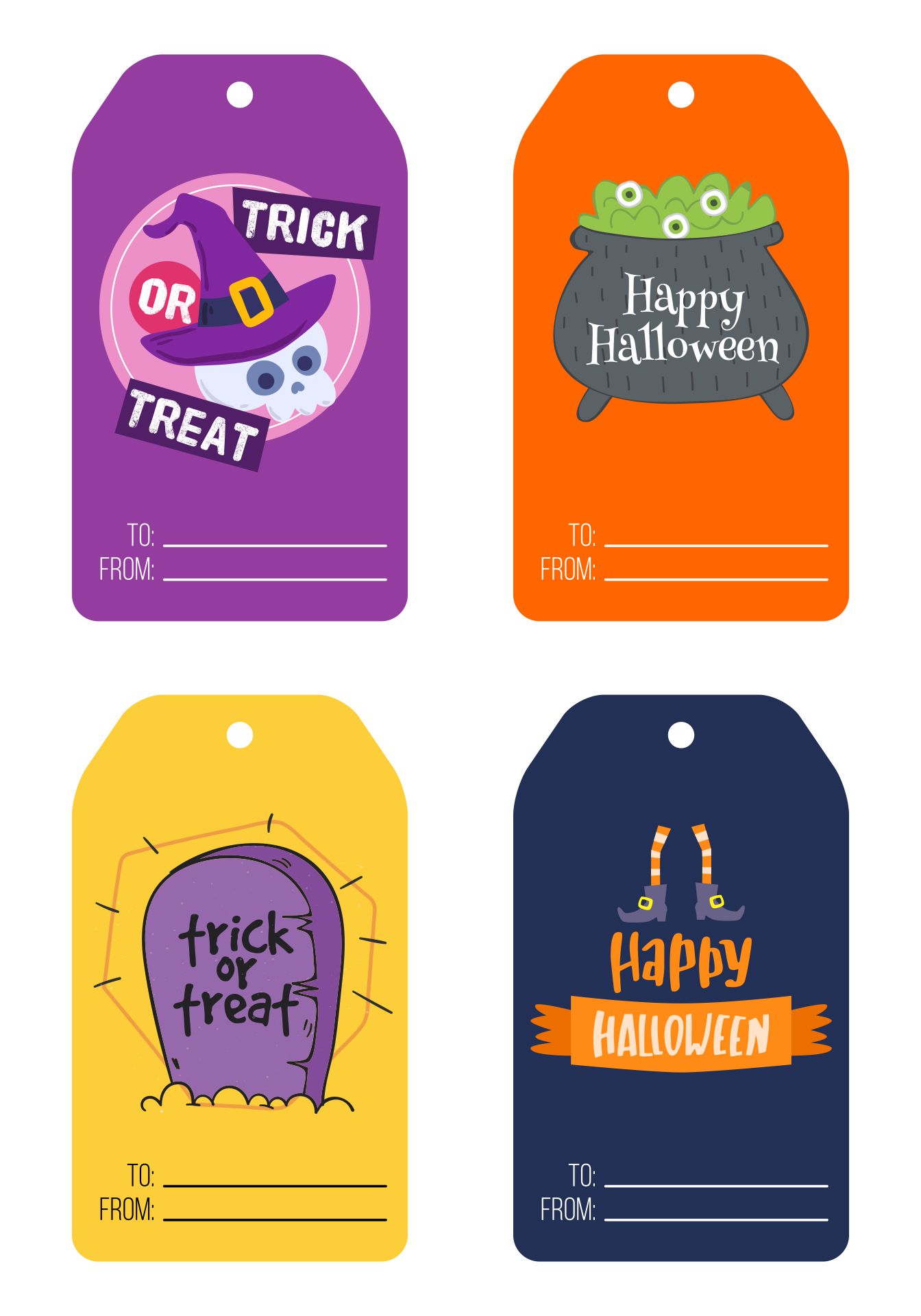 Halloween Gift Tags Printable Tags Collection