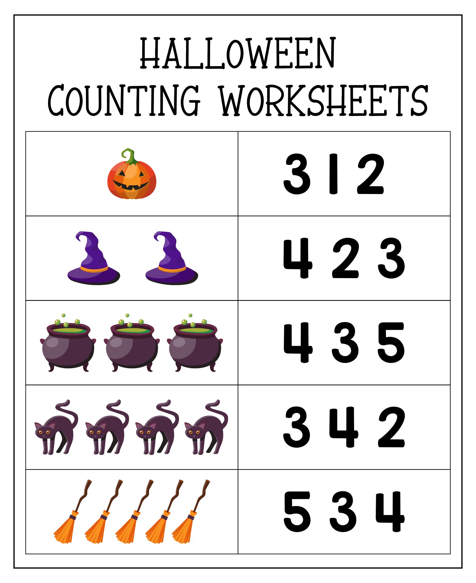 Halloween Math Activities For Kids