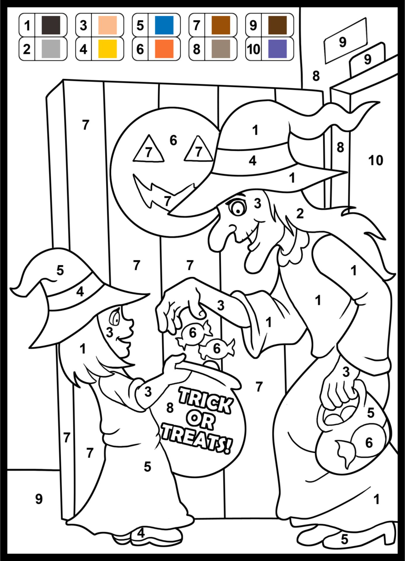 10 best printable halloween math coloring pages printablee com