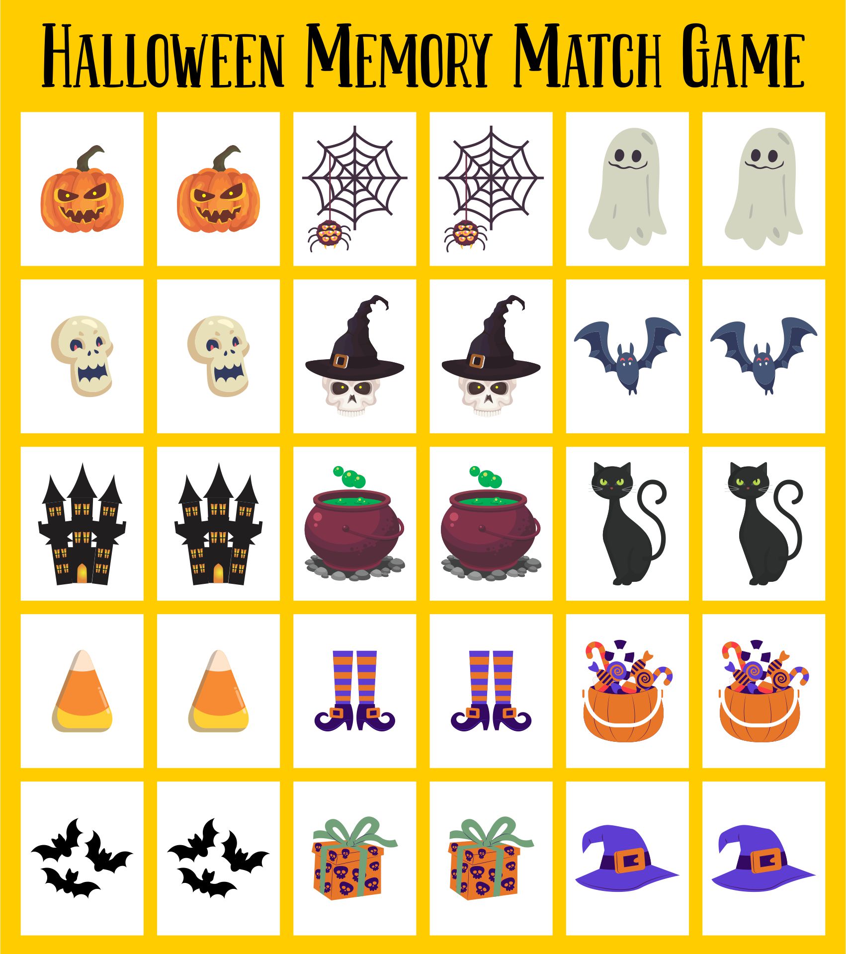 Halloween Memory Match Game