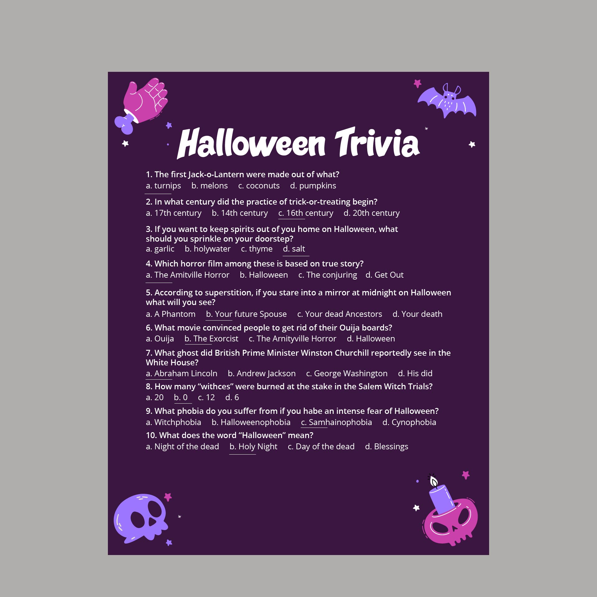 Halloween Movie Trivia Questions And Answers