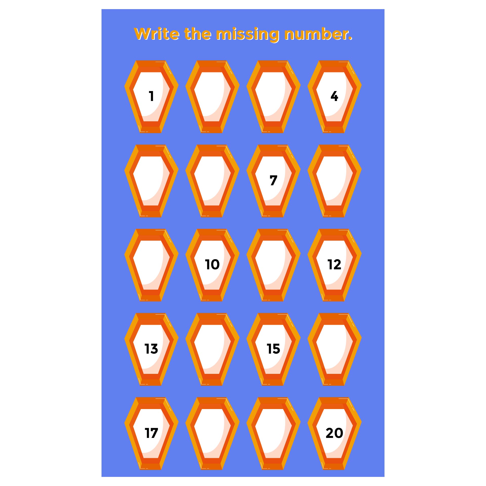 Halloween Number Worksheets 0-20 Counting