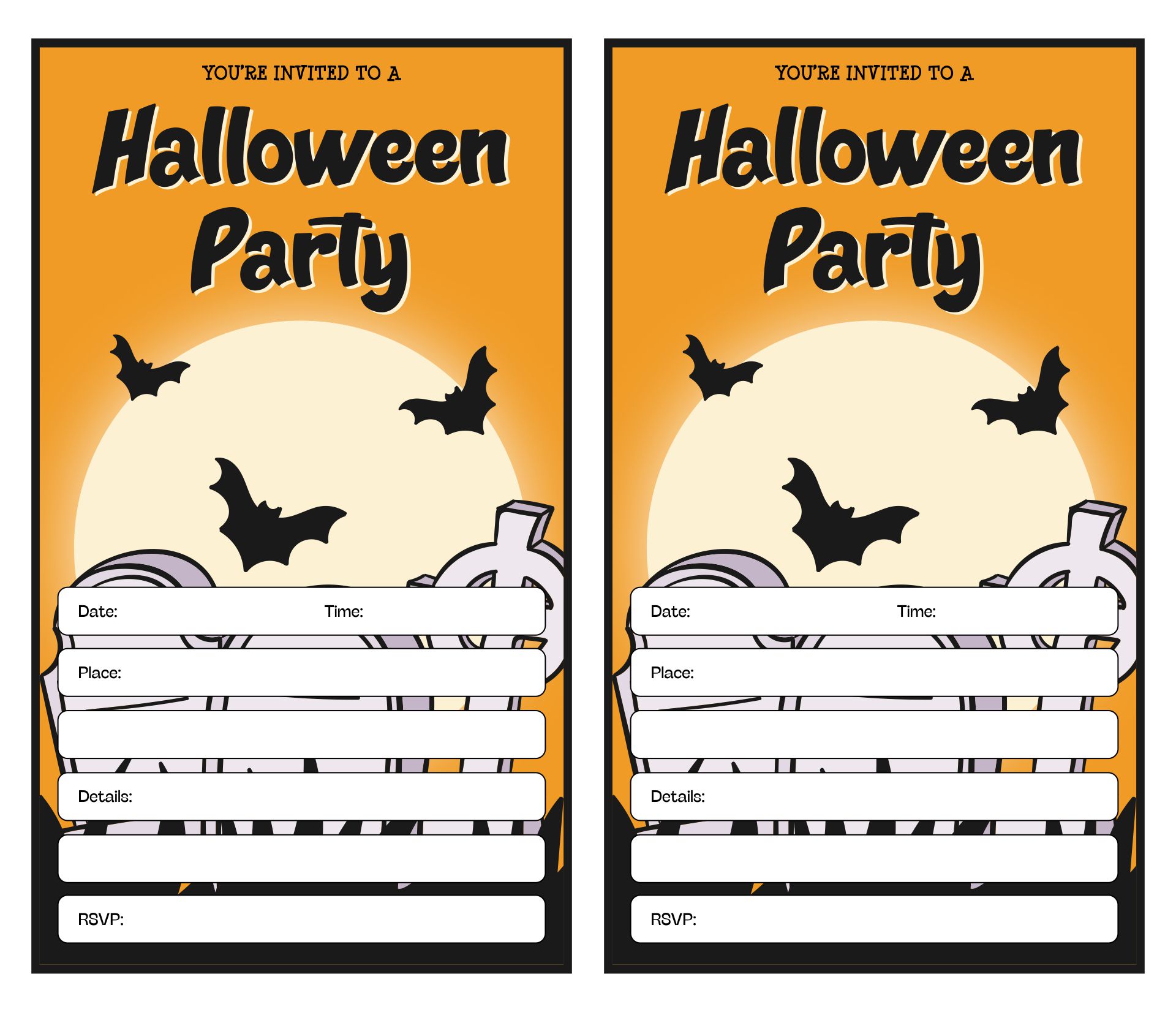 Halloween Party Invites Printable