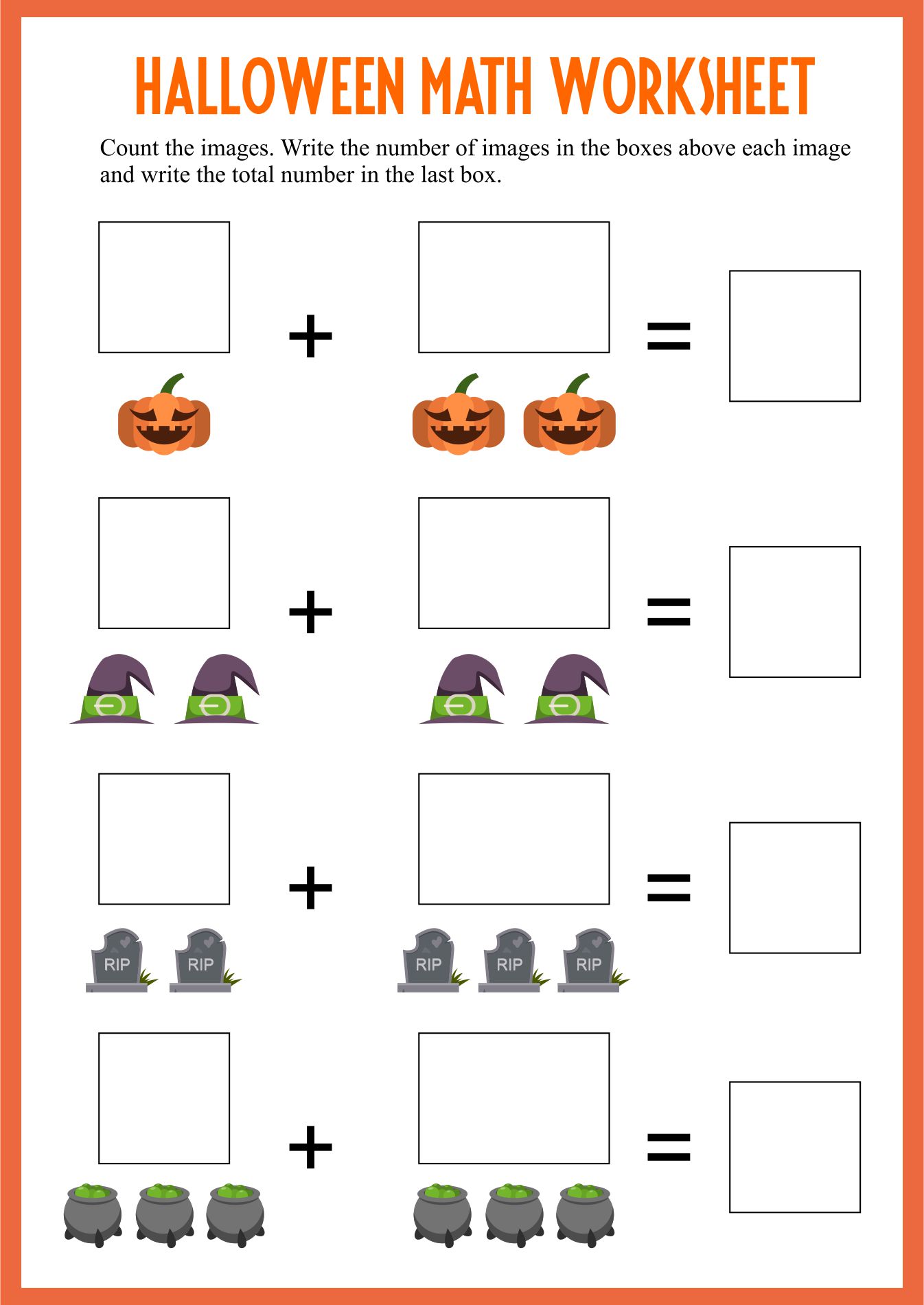 Halloween Preschool Math Activities