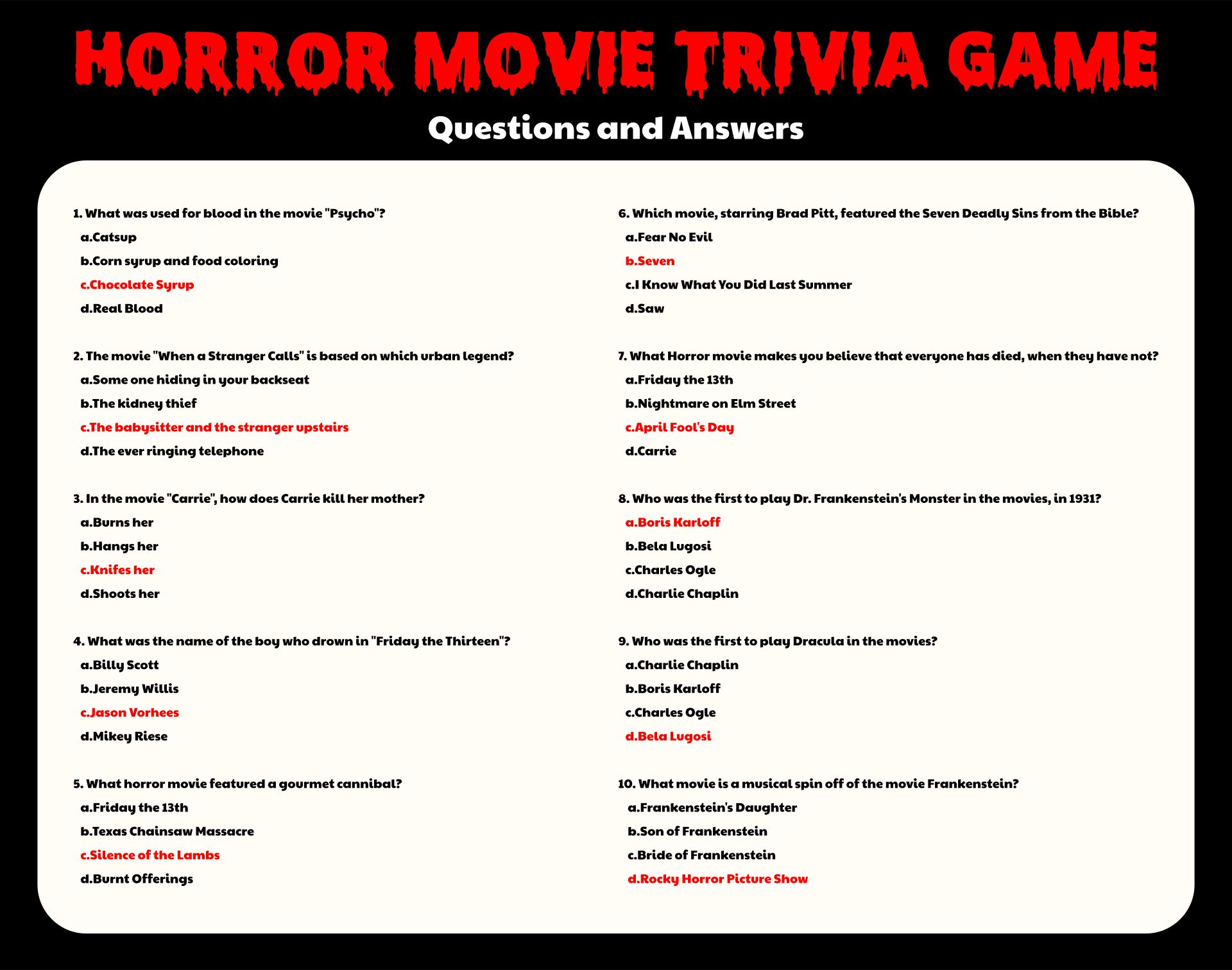 Halloween Trivia Questions And Answers For Adults Printable