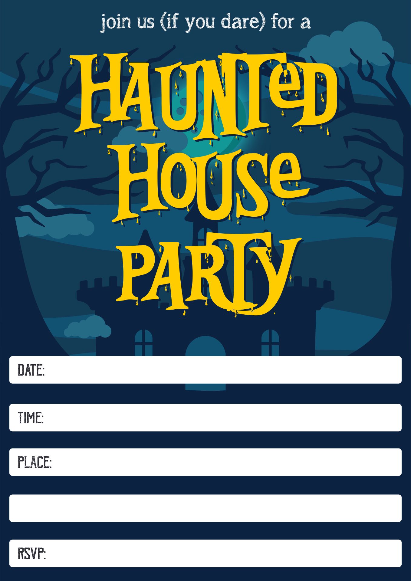 Haunted House Party Invitations
