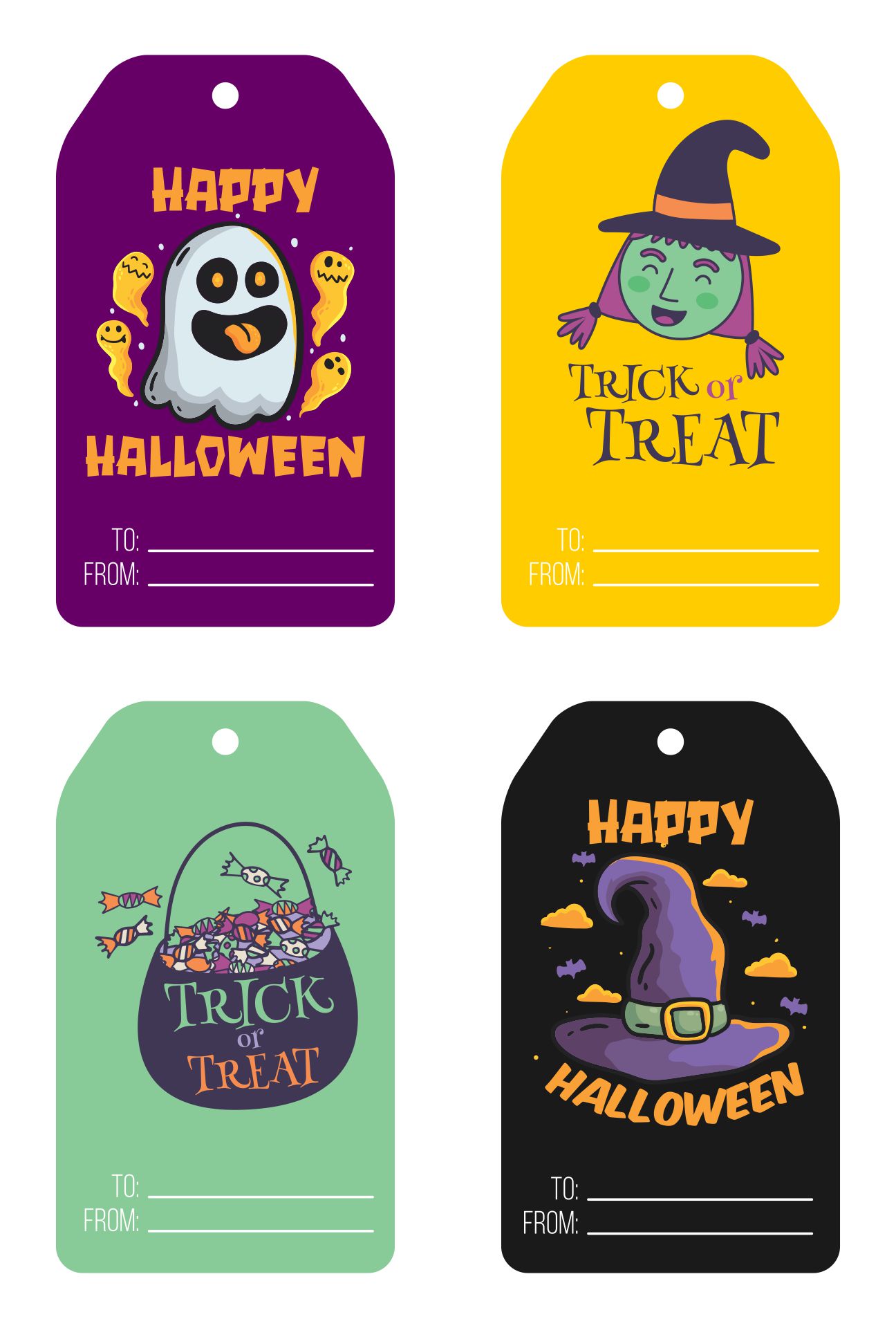 Printable Halloween Gift Bag Tags