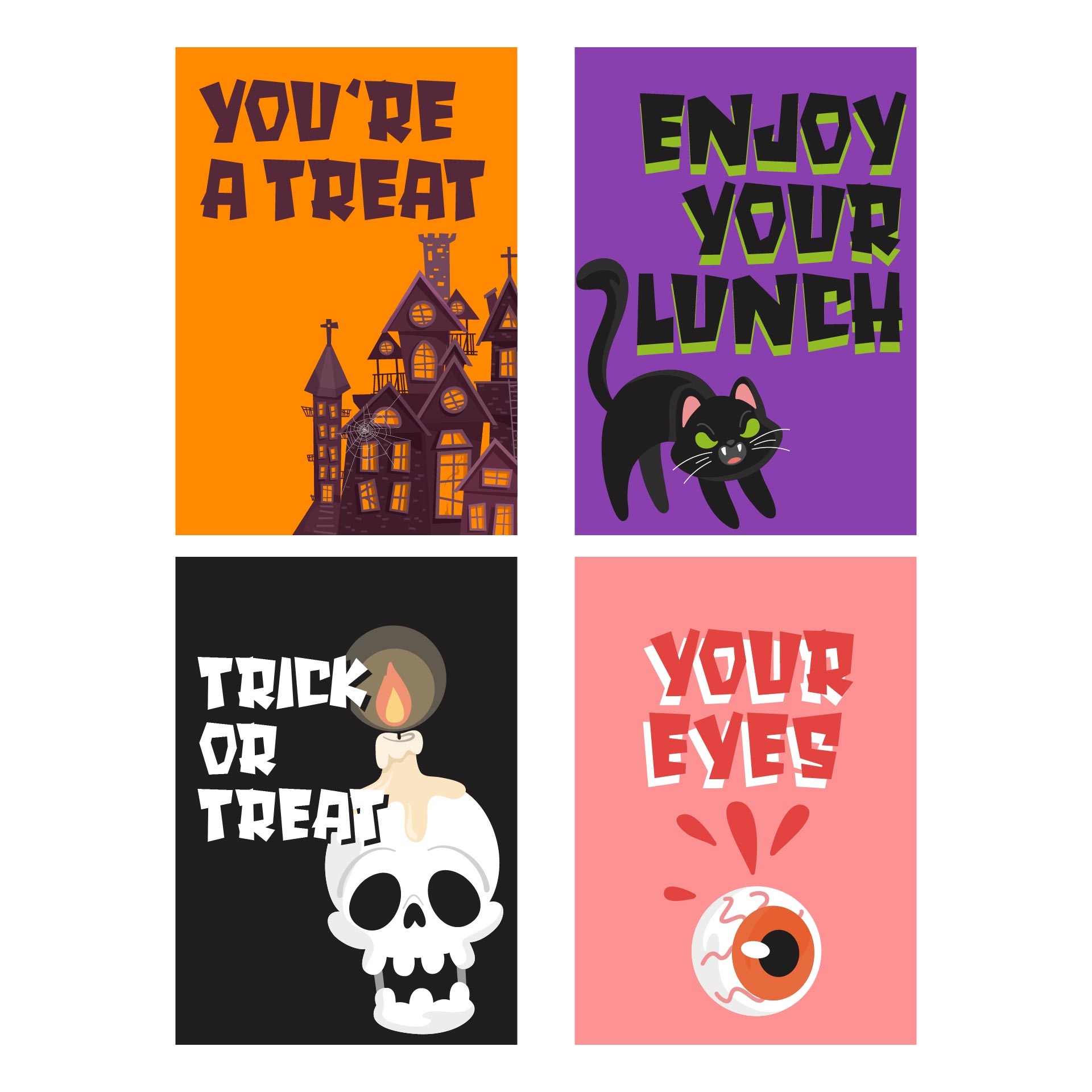 Printable Halloween Lunch Box Notes