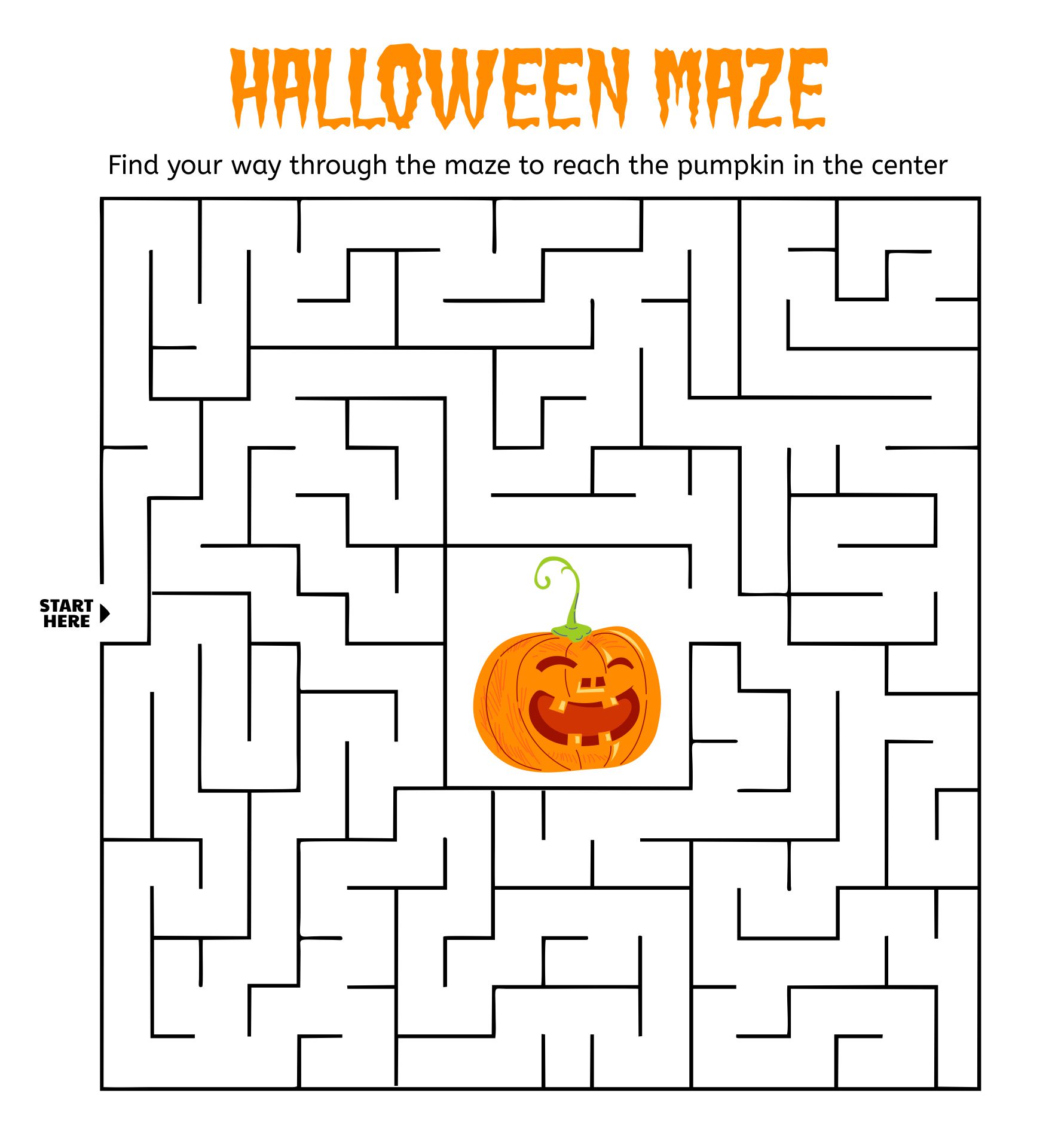 Printable Halloween Mazes For Kids