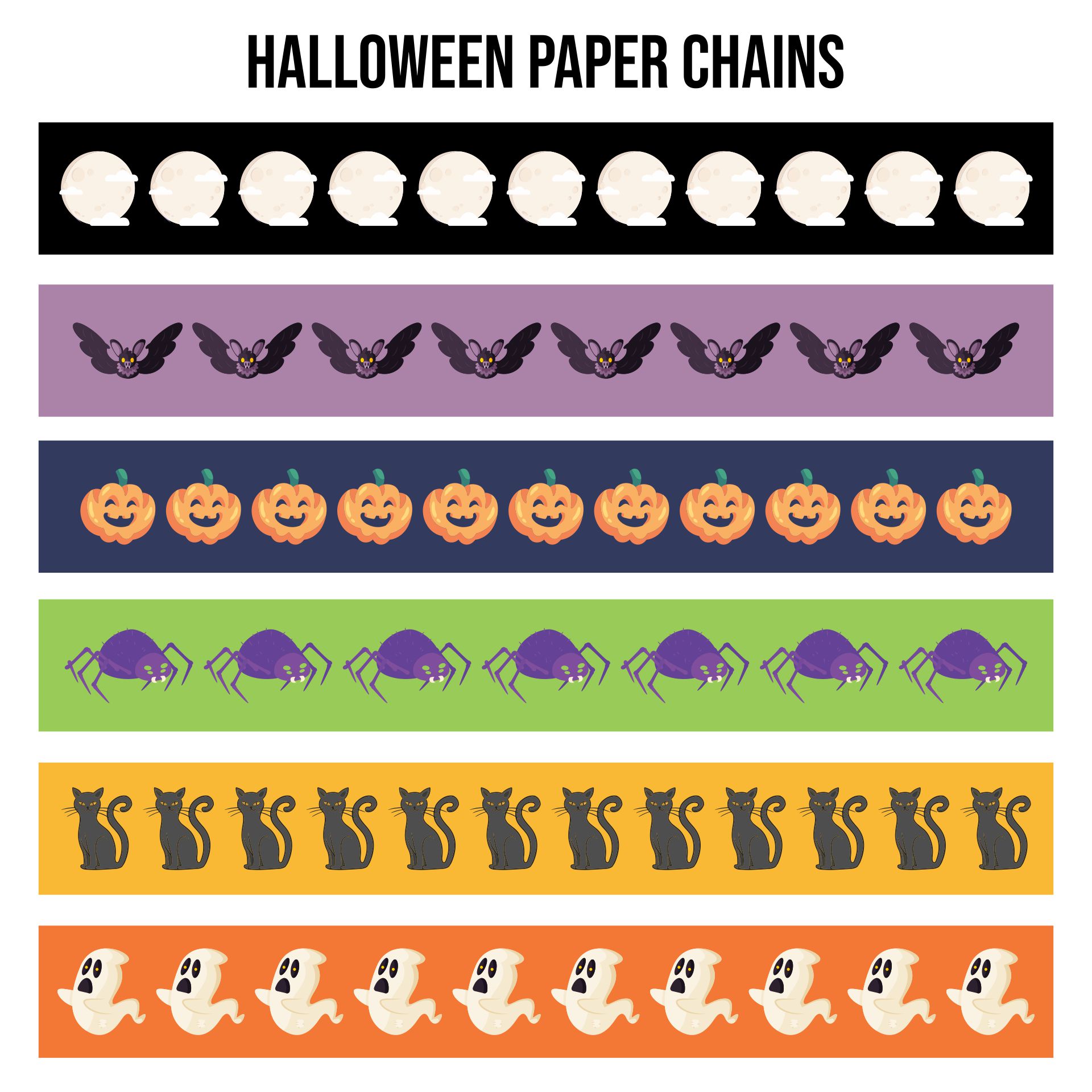 Printable Halloween Paper Chains