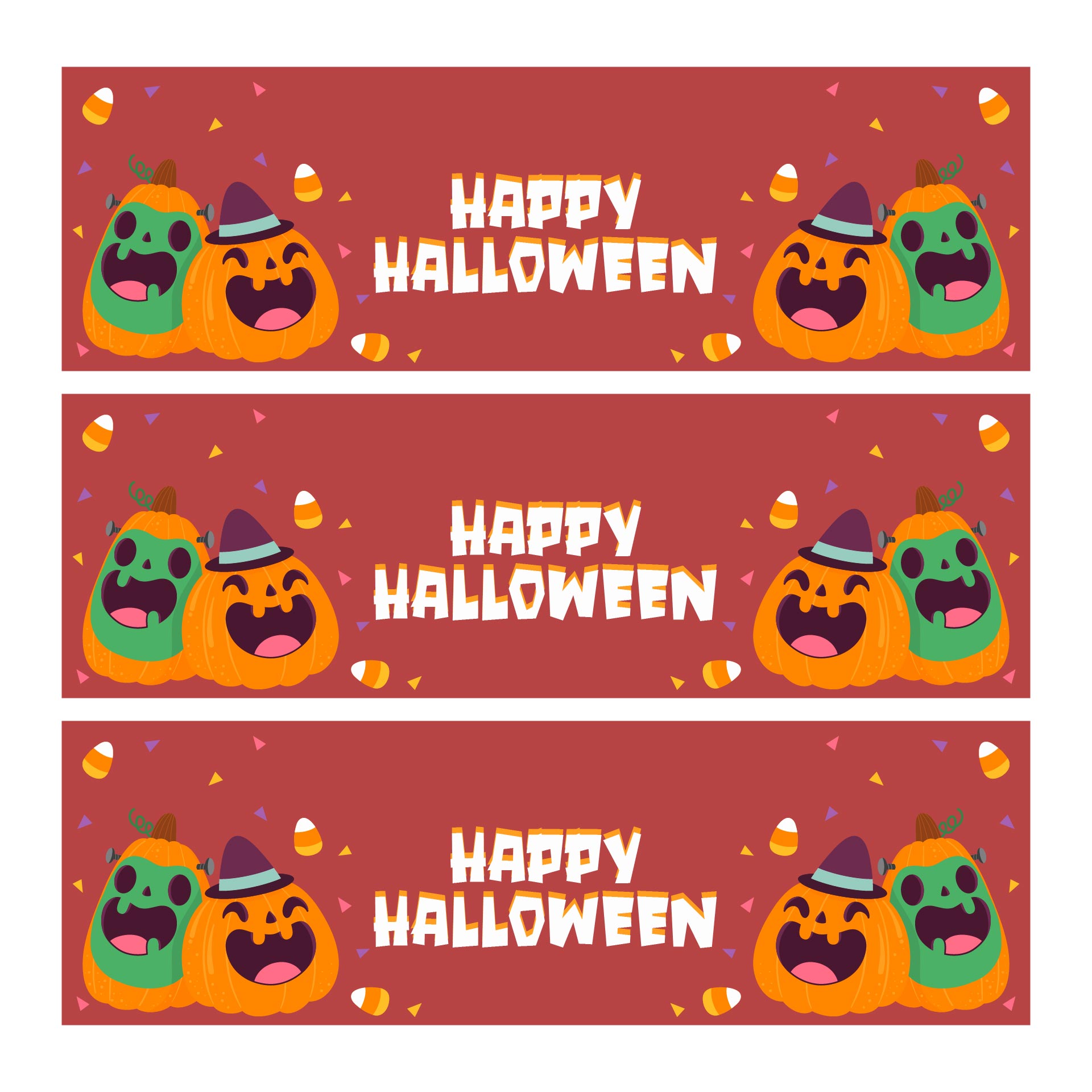 Printable Happy Halloween Candy Bag Toppers