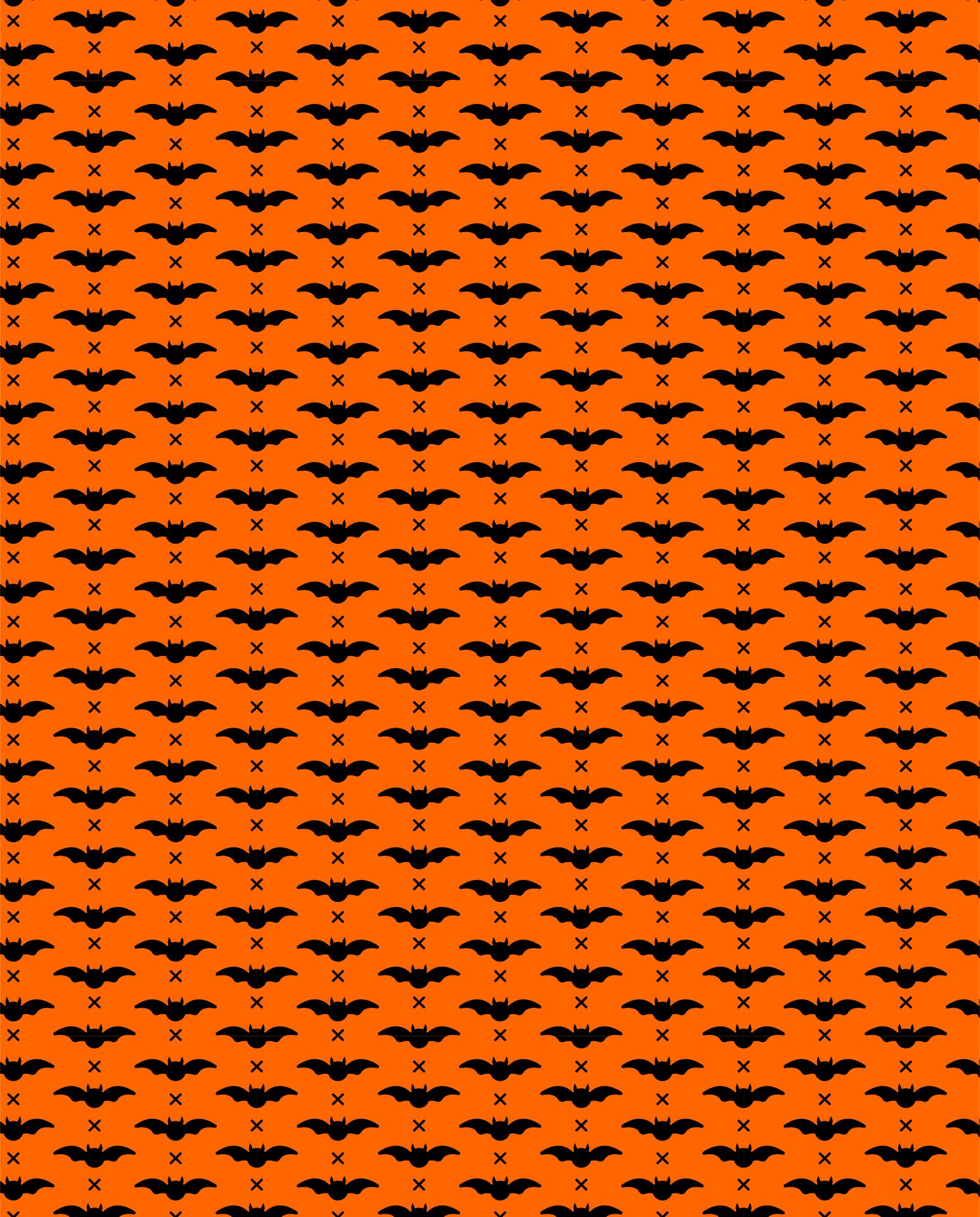 Printable Seamless Halloween Colourful Orange And Black Pattern With Festive