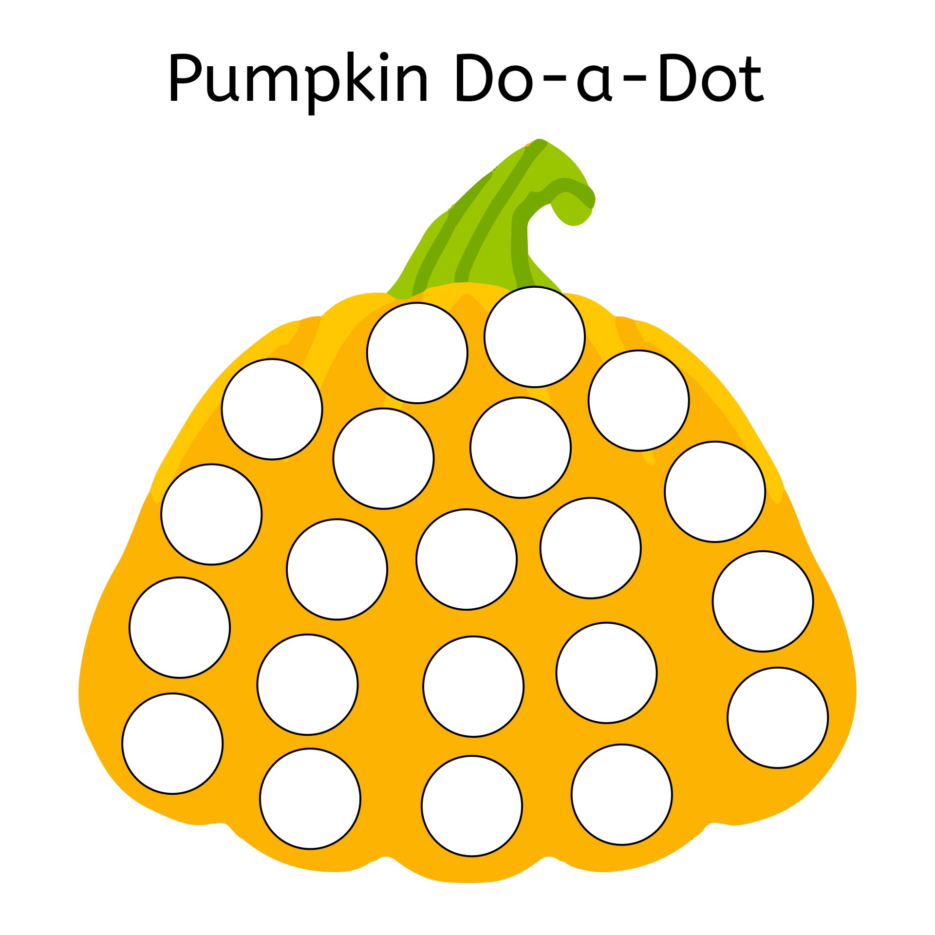 Pumpkin Do-a-Dot Printables