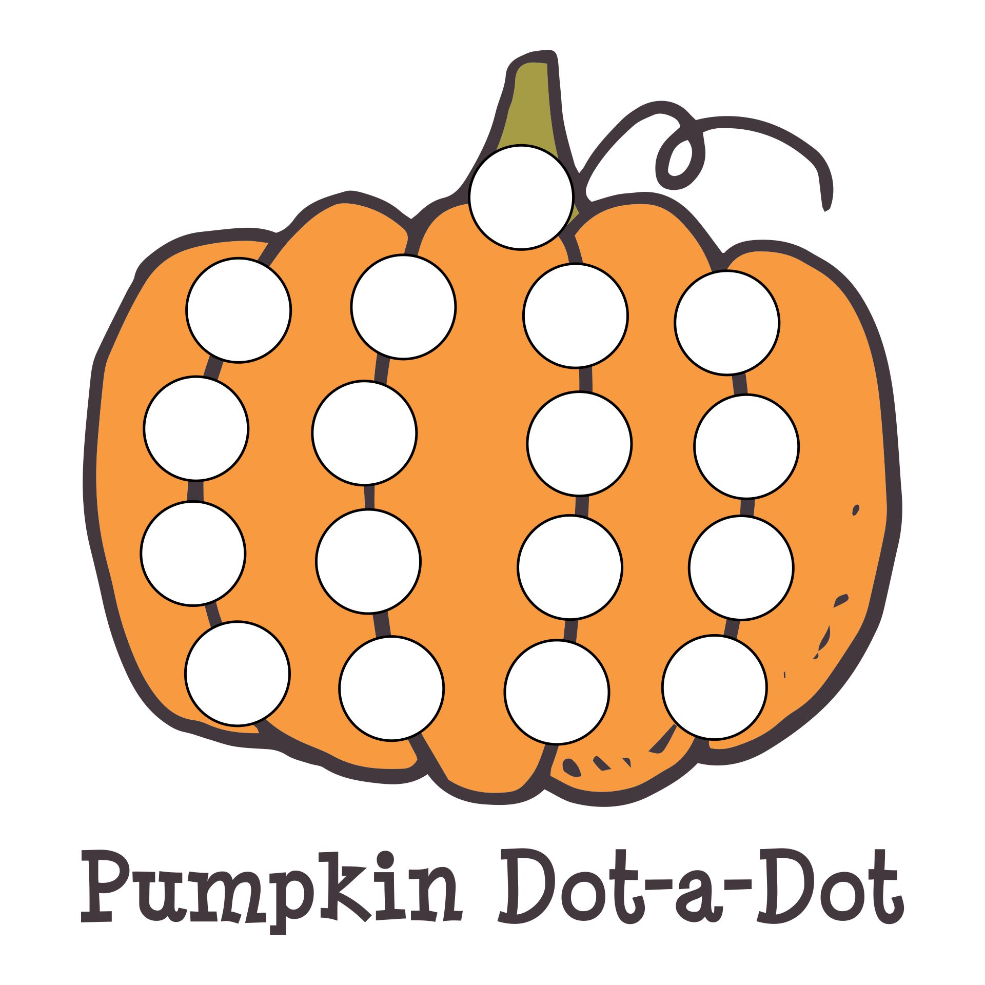 Pumpkin Do A Dot Worksheet