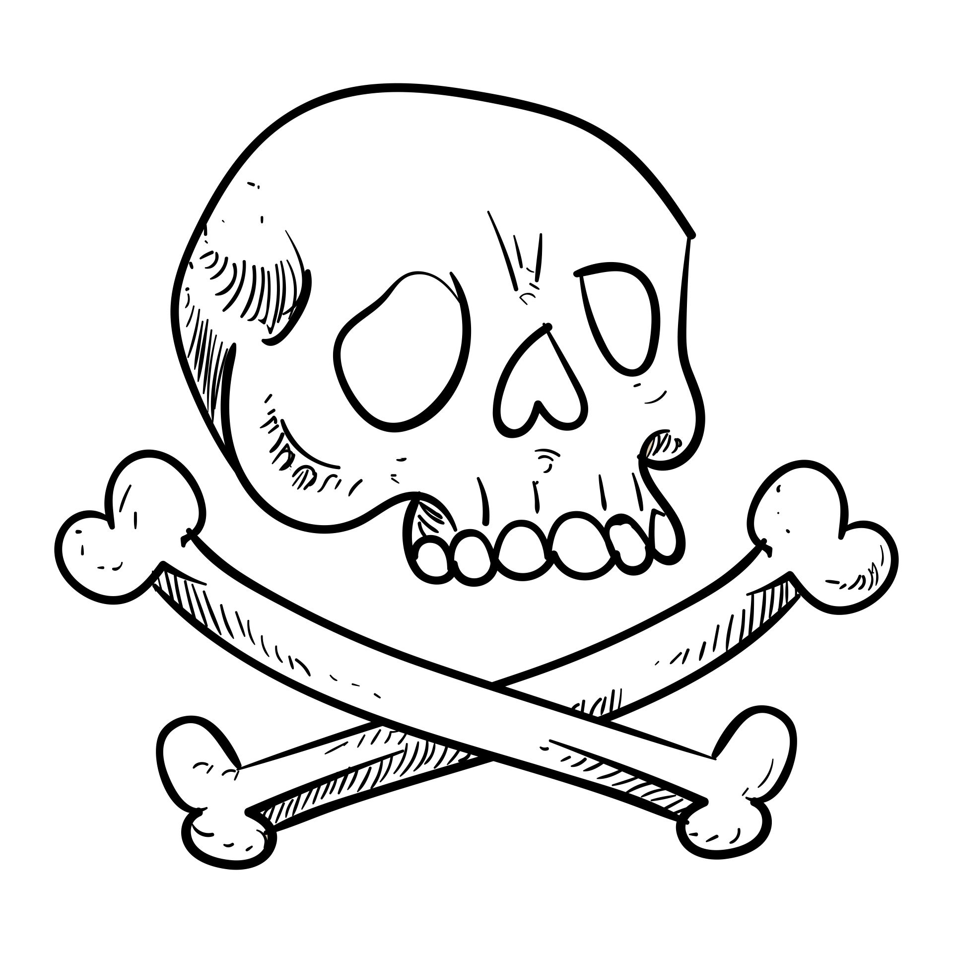 Simple Skull Coloring Pages