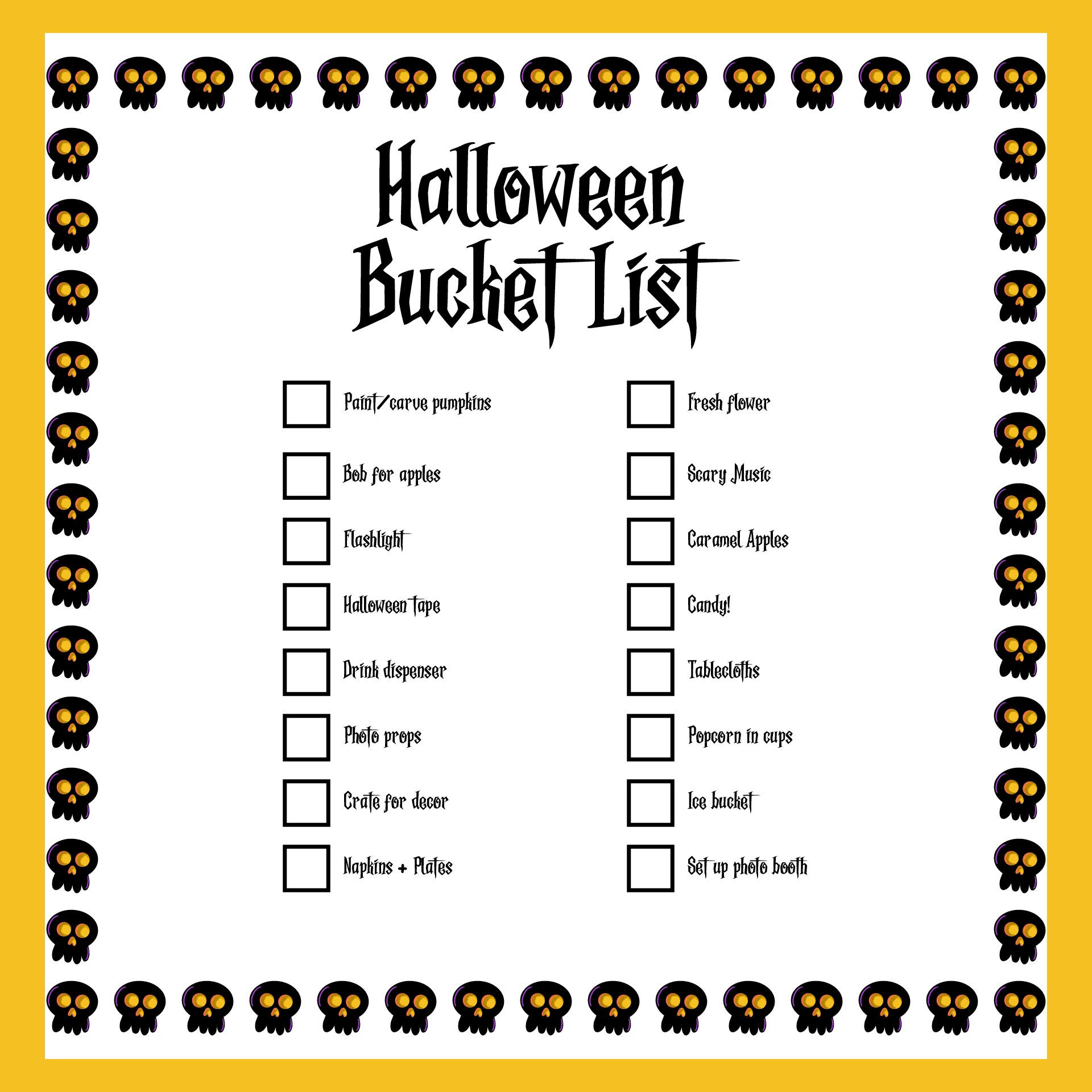 To Do List Halloween Pages Printable Stationery