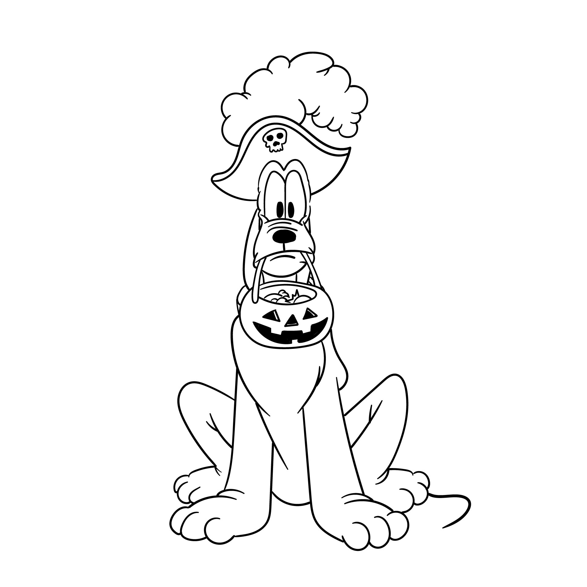 Disney Pluto The Pirate Nife Disney Halloween Coloring Pages Printable