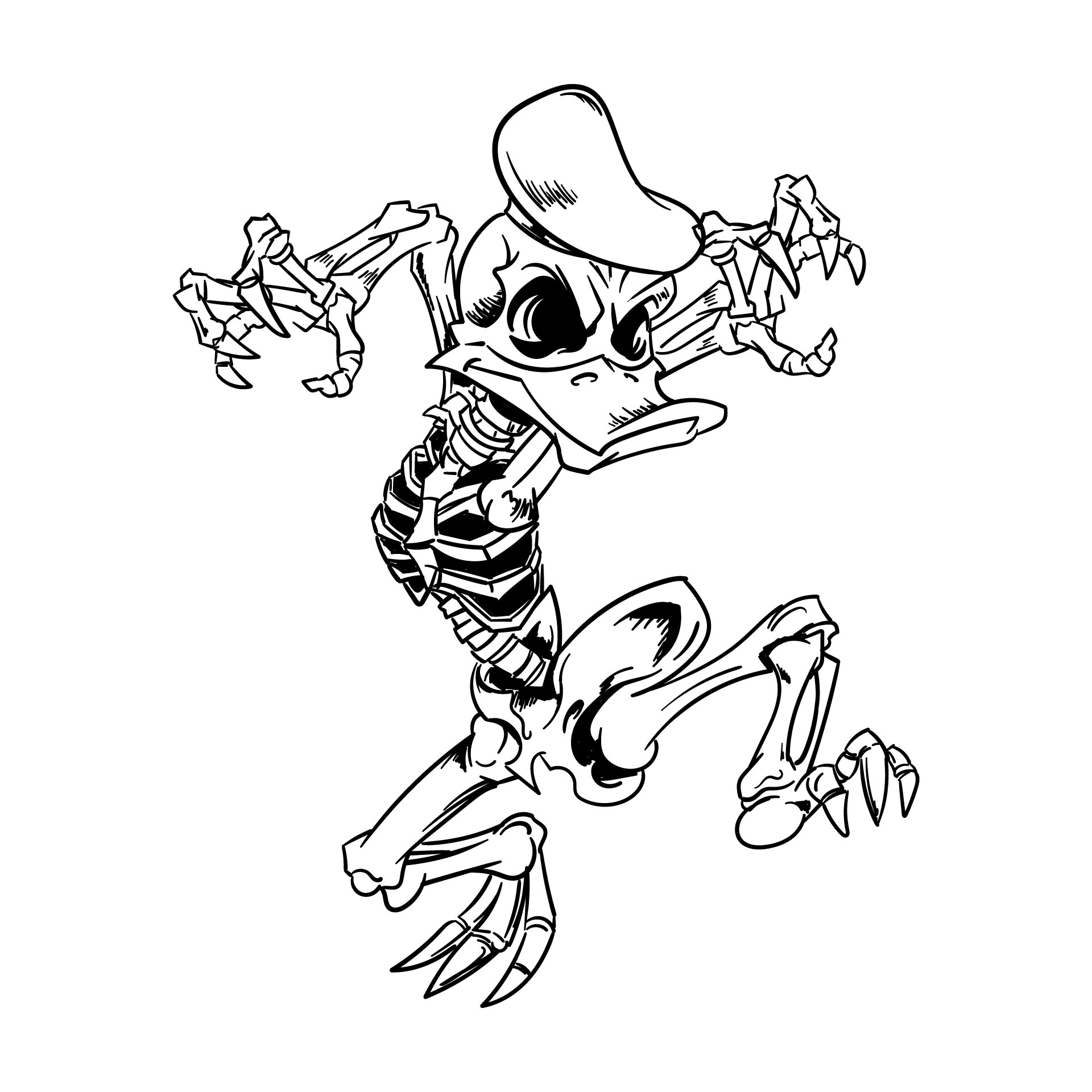 Free Halloween Skeleton Pictures To Color
