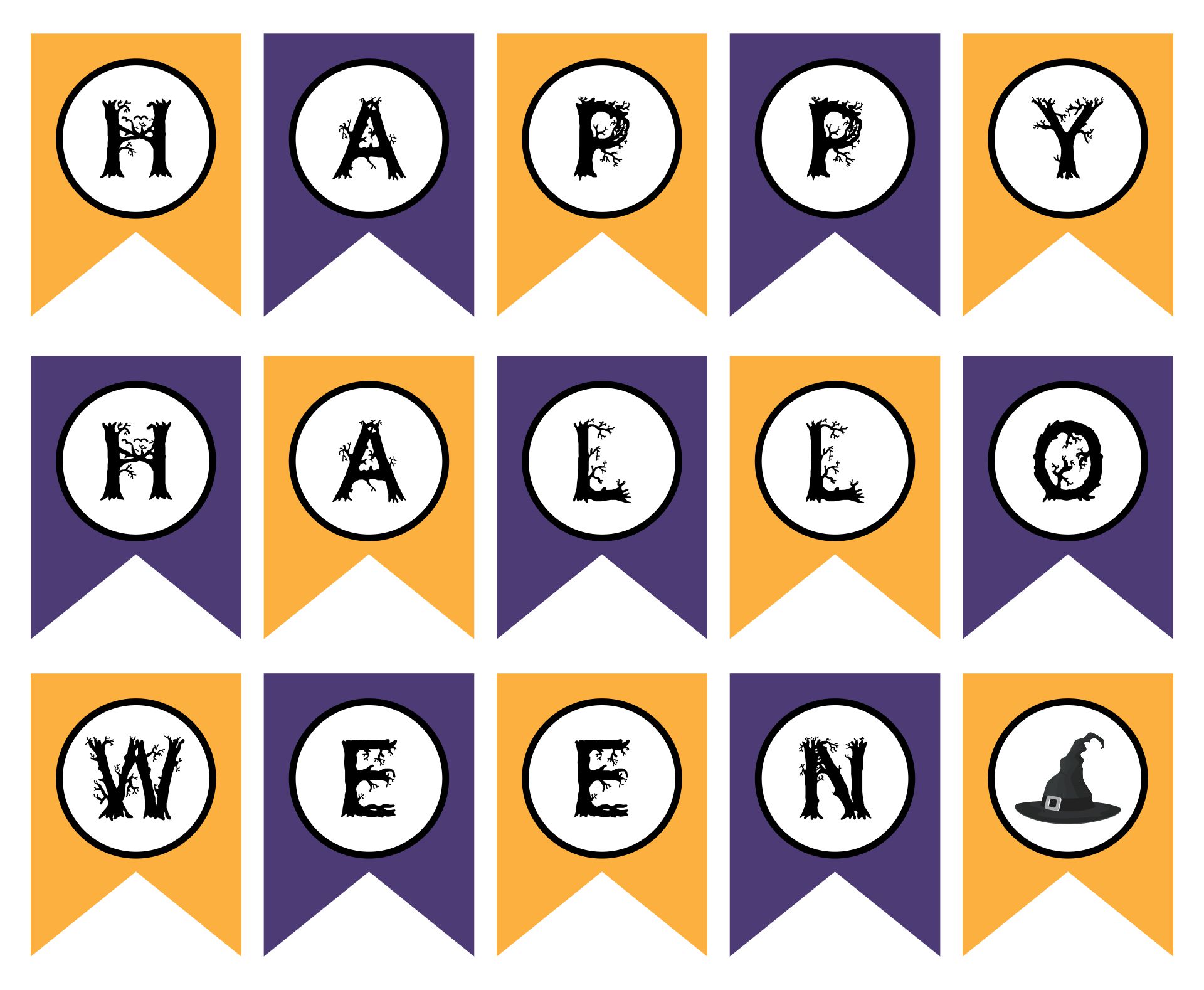 Free Printable Halloween Banner Letters