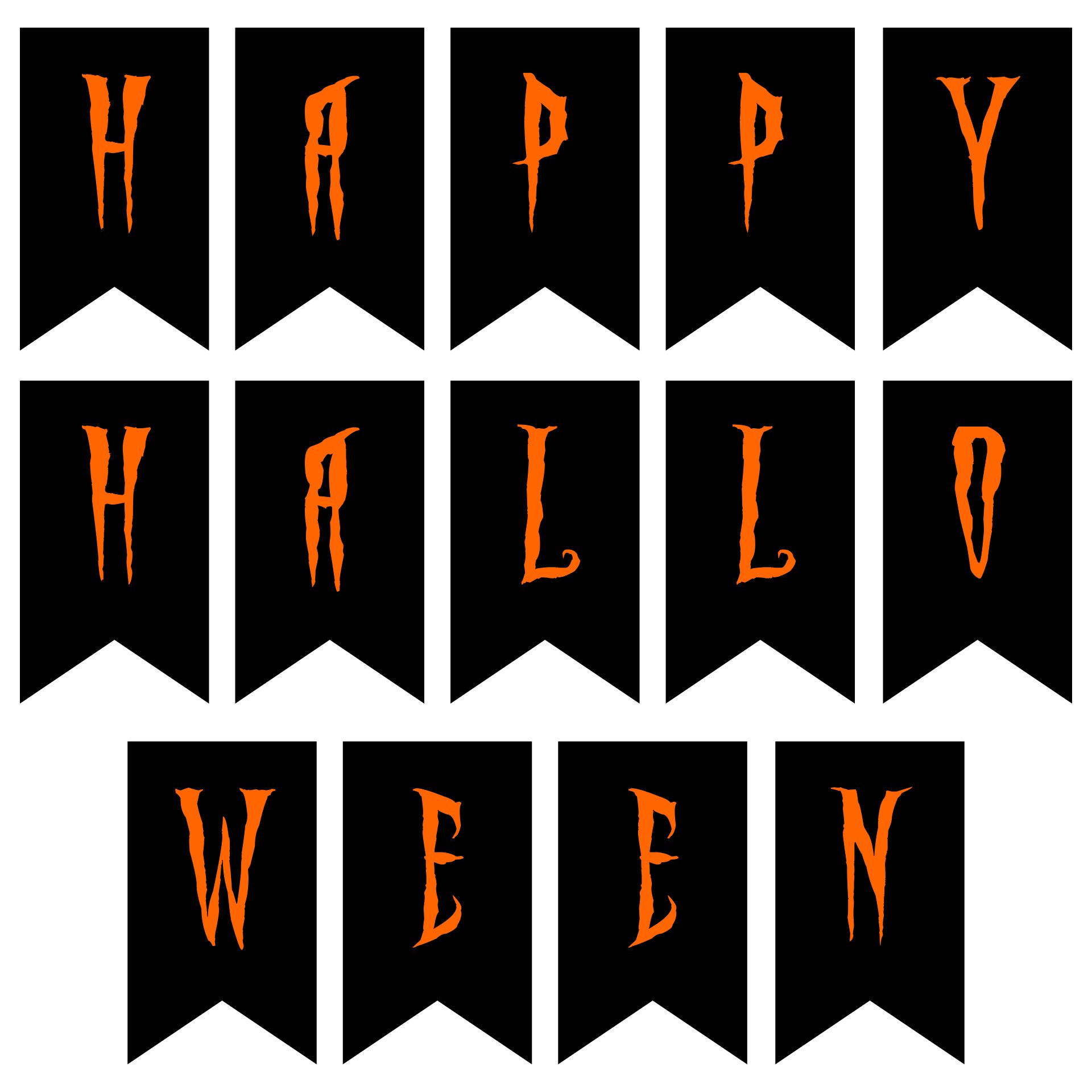 Free Printable Halloween Banner Letters