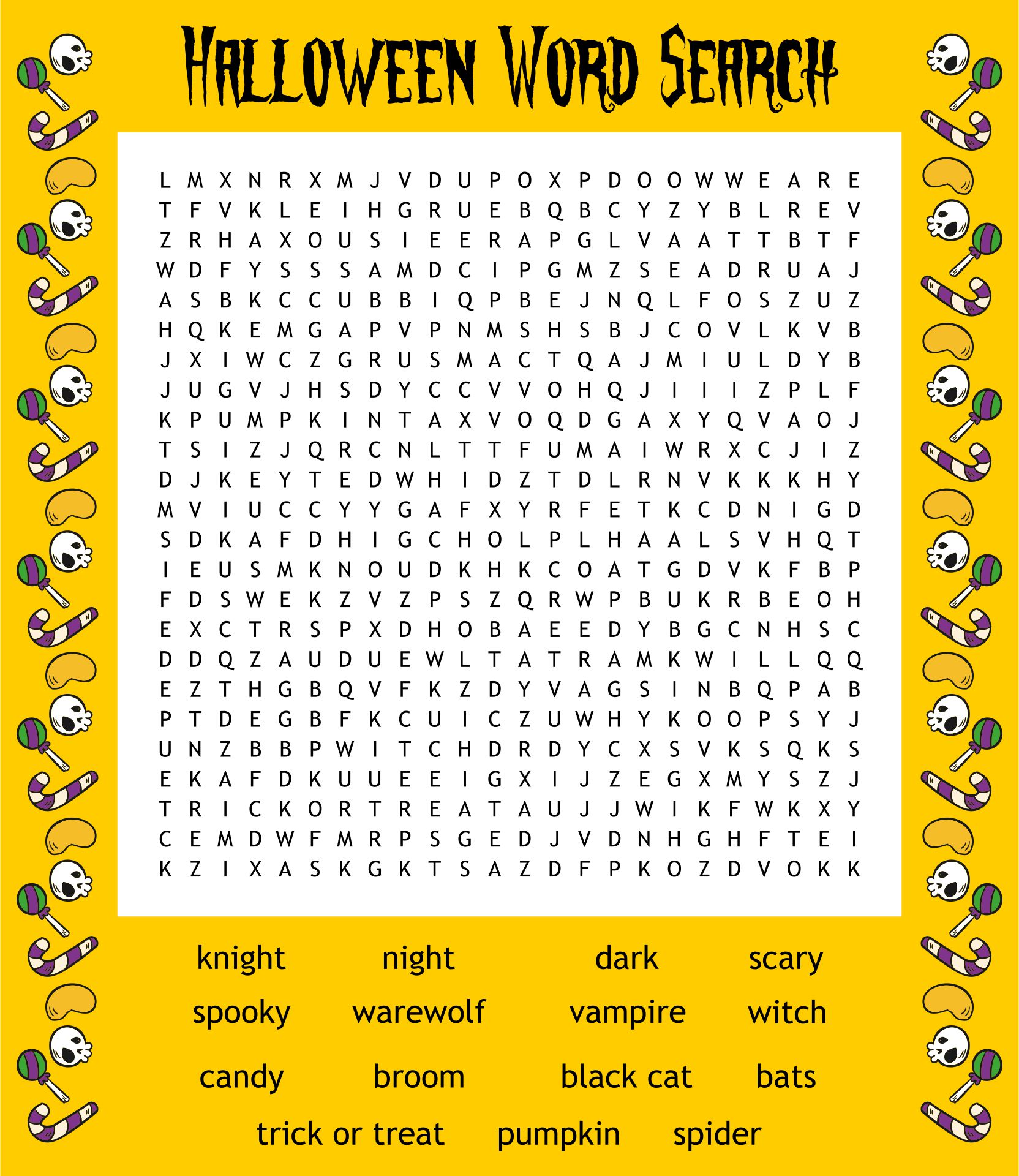 Free Printable Halloween Games And Puzzles