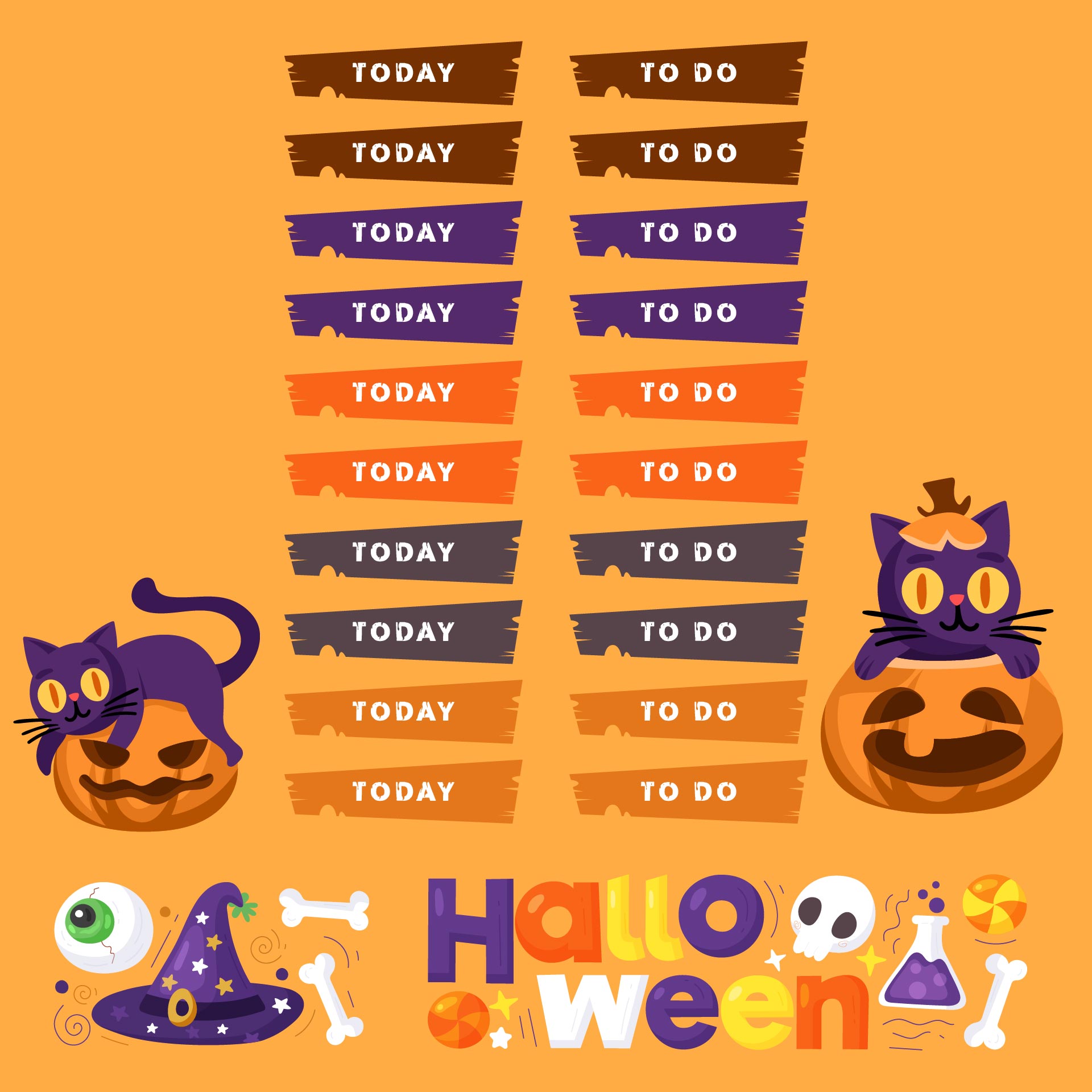 Free Printable Halloween Planner Stickers