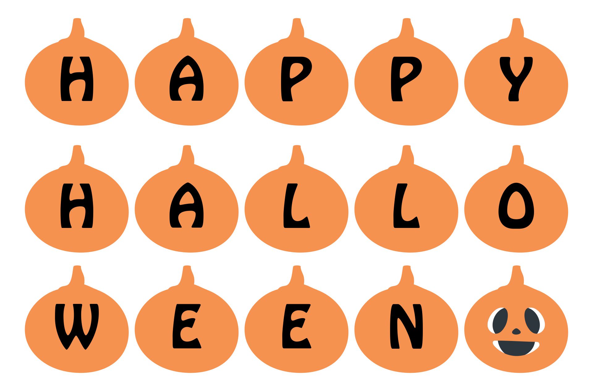 Free Printable Halloween Pumpkin Bunting
