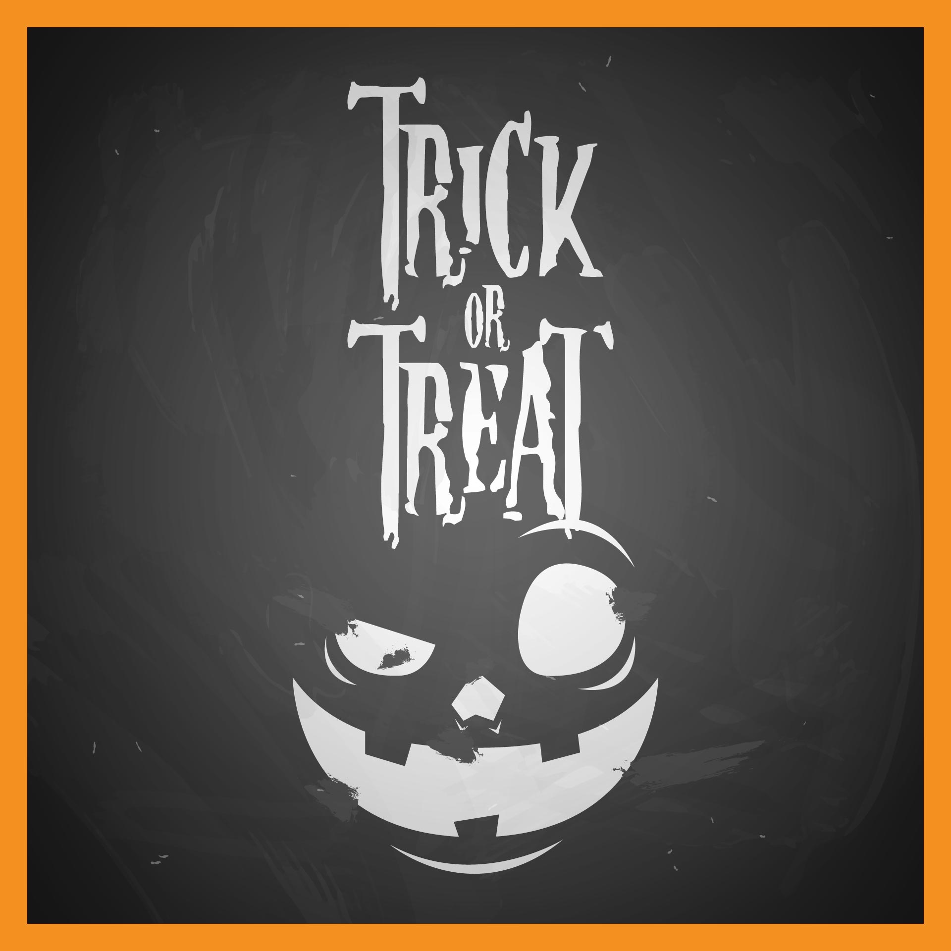 Free Printable Halloween Trick Or Treat Chalkboard Art