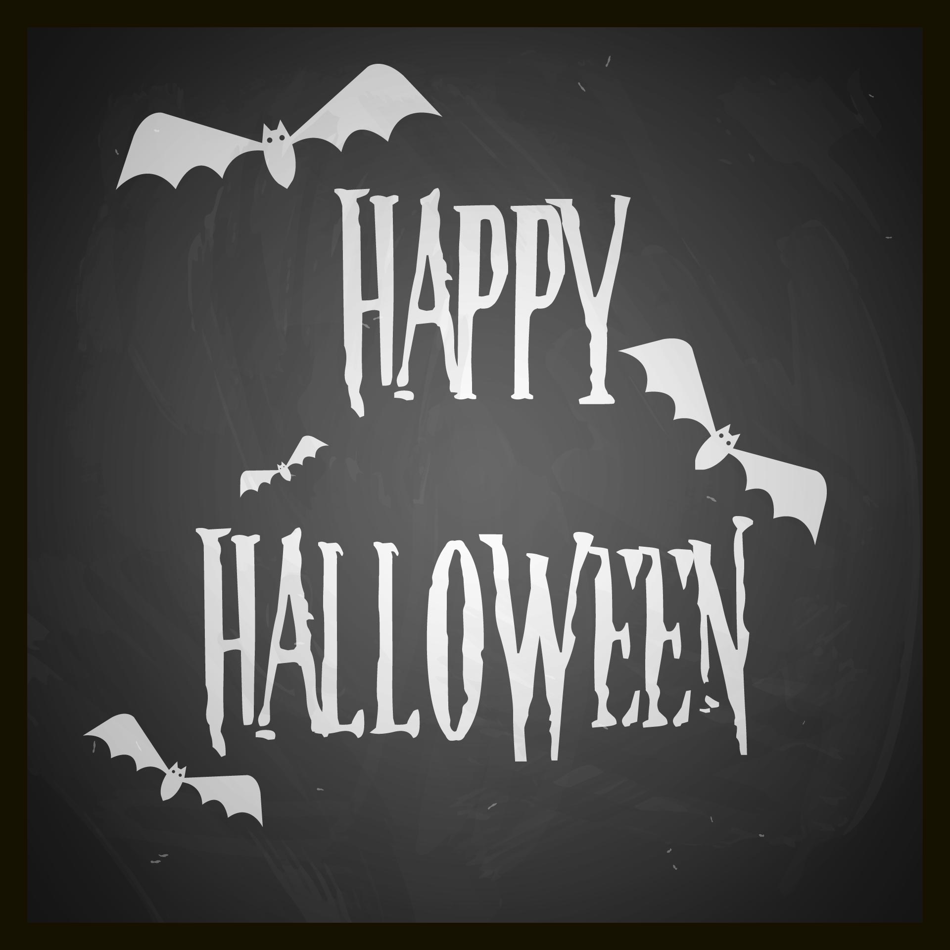 Free Printable Happy Halloween Chalkboard Art
