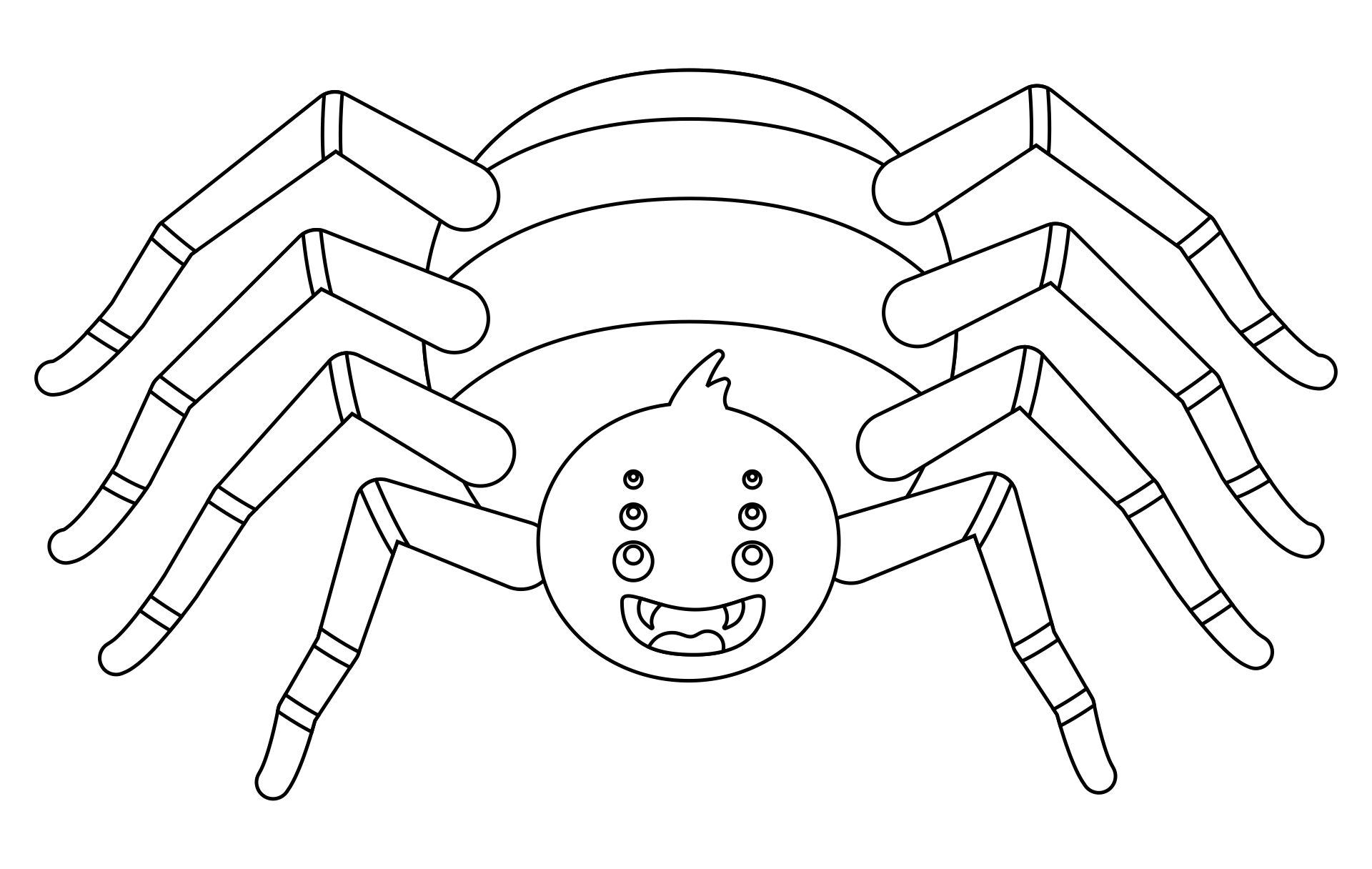 Funny Spider Coloring Pages PDF To Print