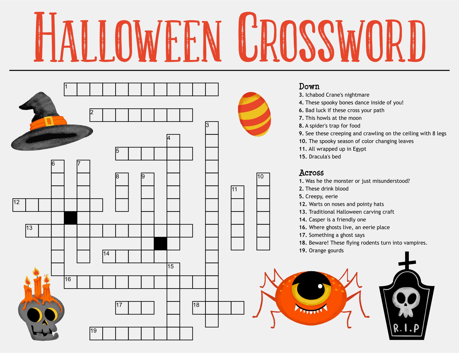 Halloween Activity Sheets For Kids
