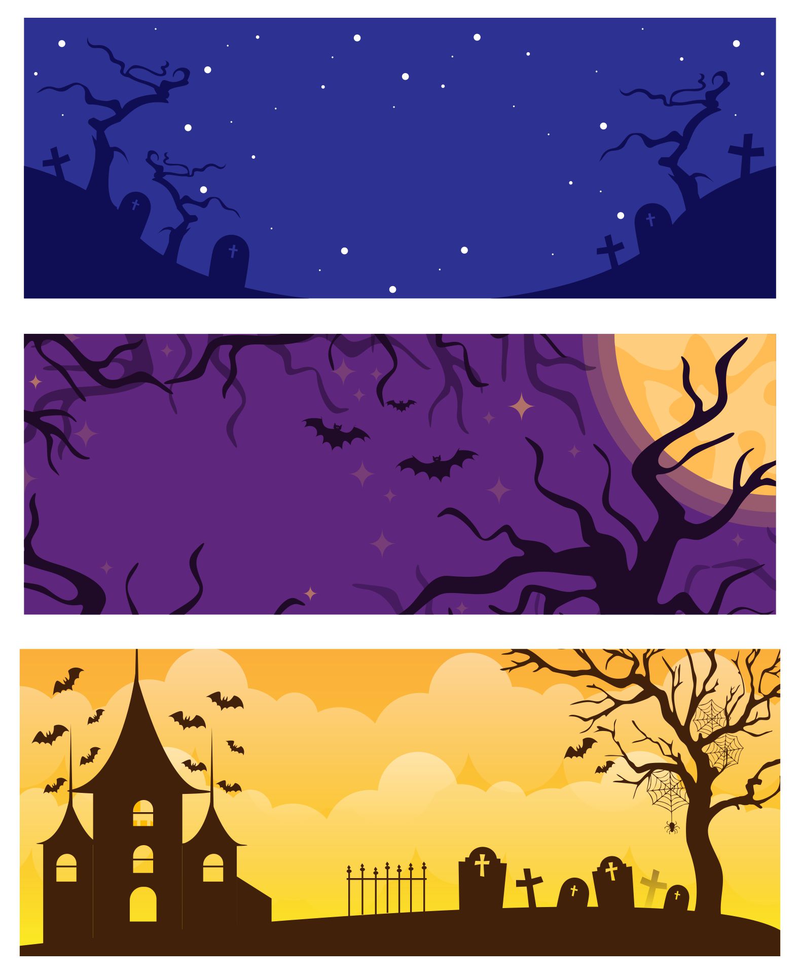 Halloween Background Banners Printable