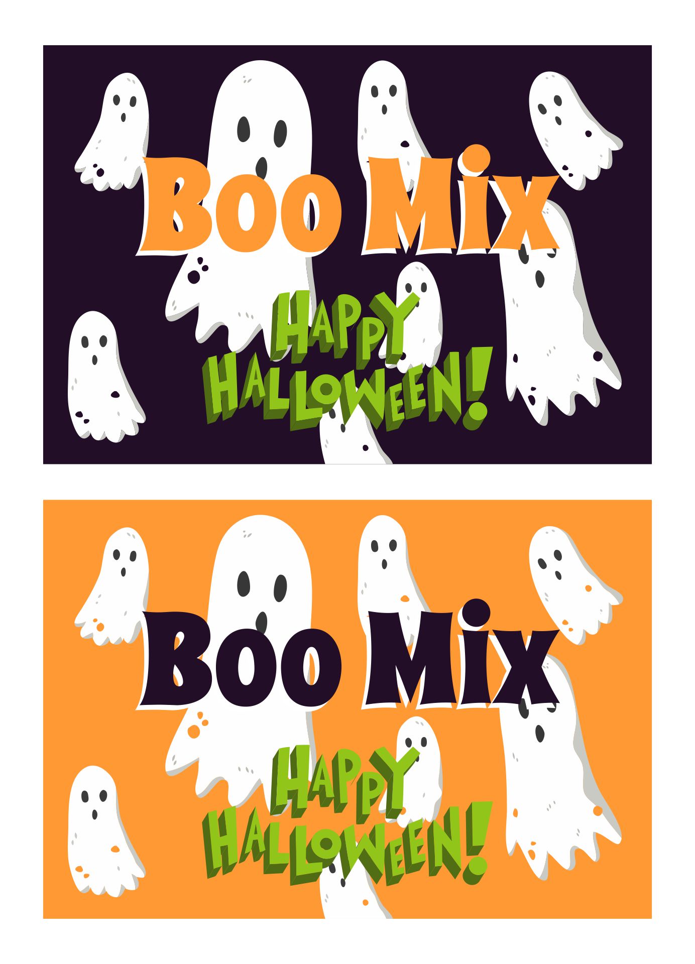 Halloween Boo Mix Treat Bag Topper