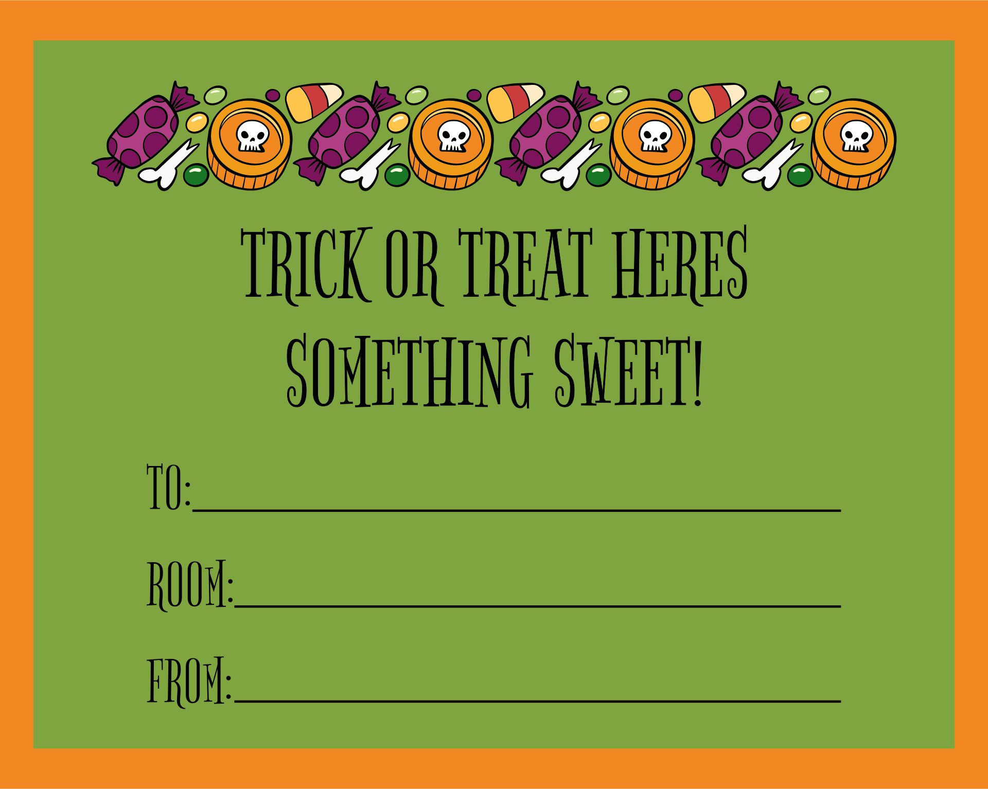 Halloween Candy Gram Worksheets