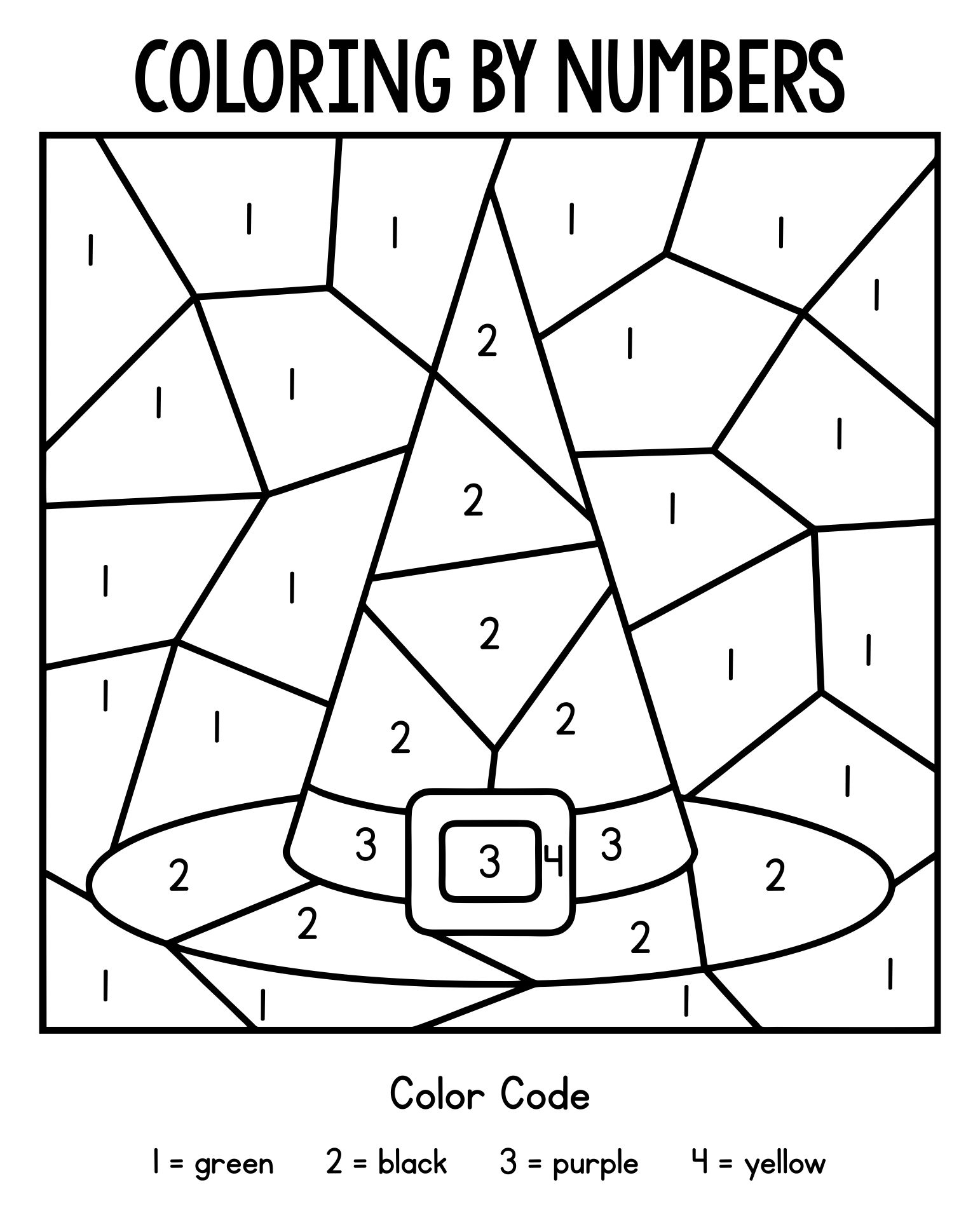 Halloween Coloring Pages With Numbers